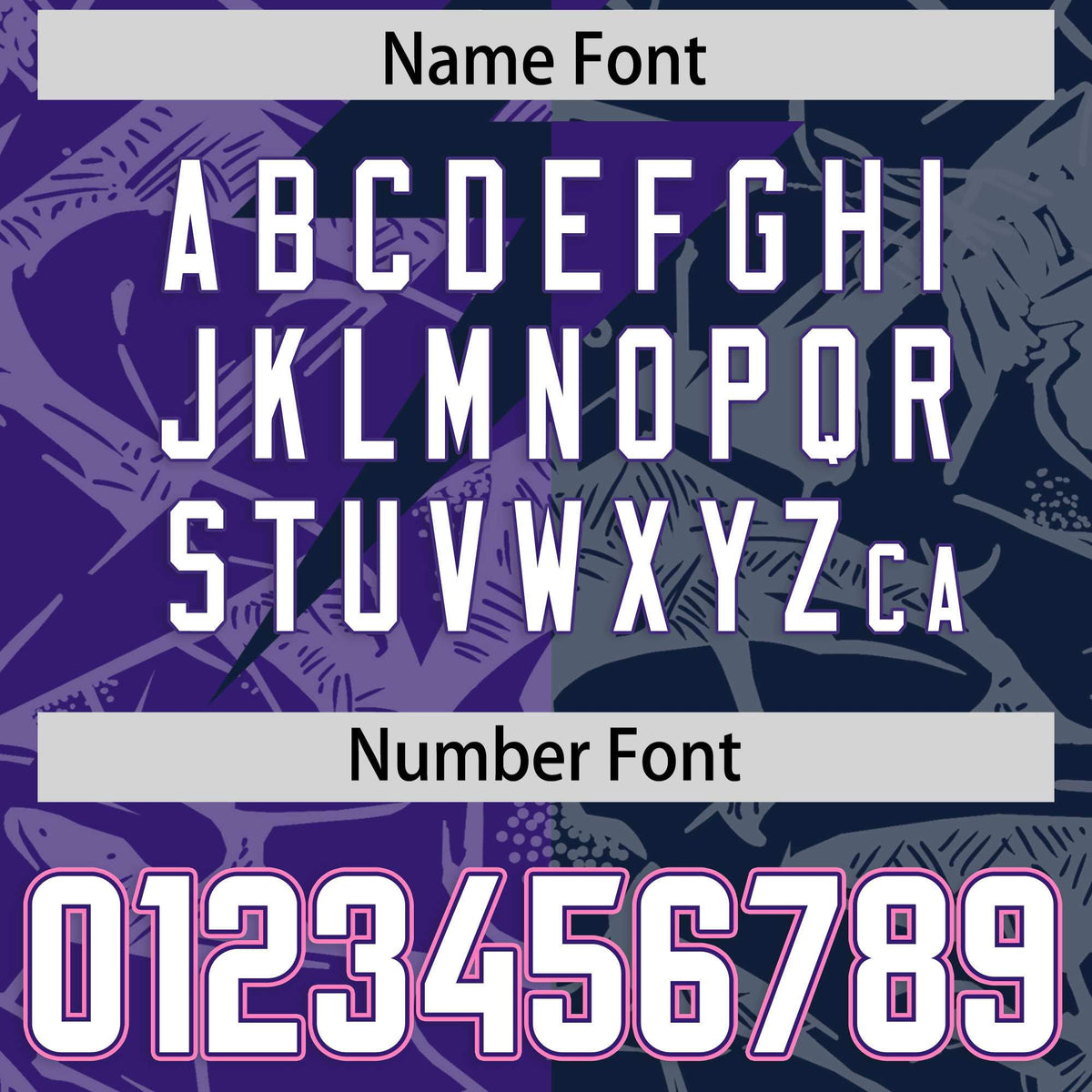 Custom Navy Purple Split Personalized Lightning Pattern American Football Jersey