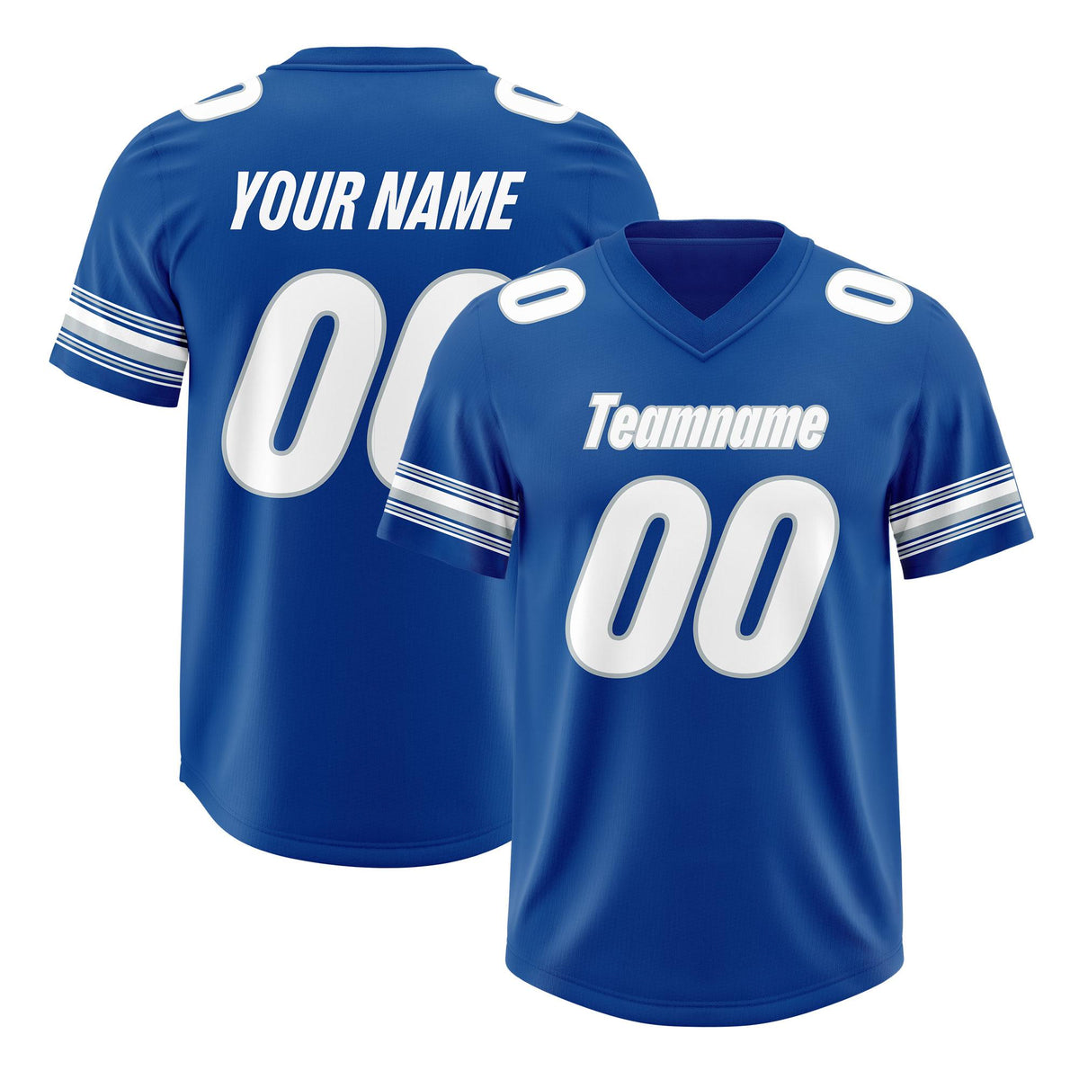 Custom Royal White Retro Personalized Sleeve Line Authentic American Football Jersey