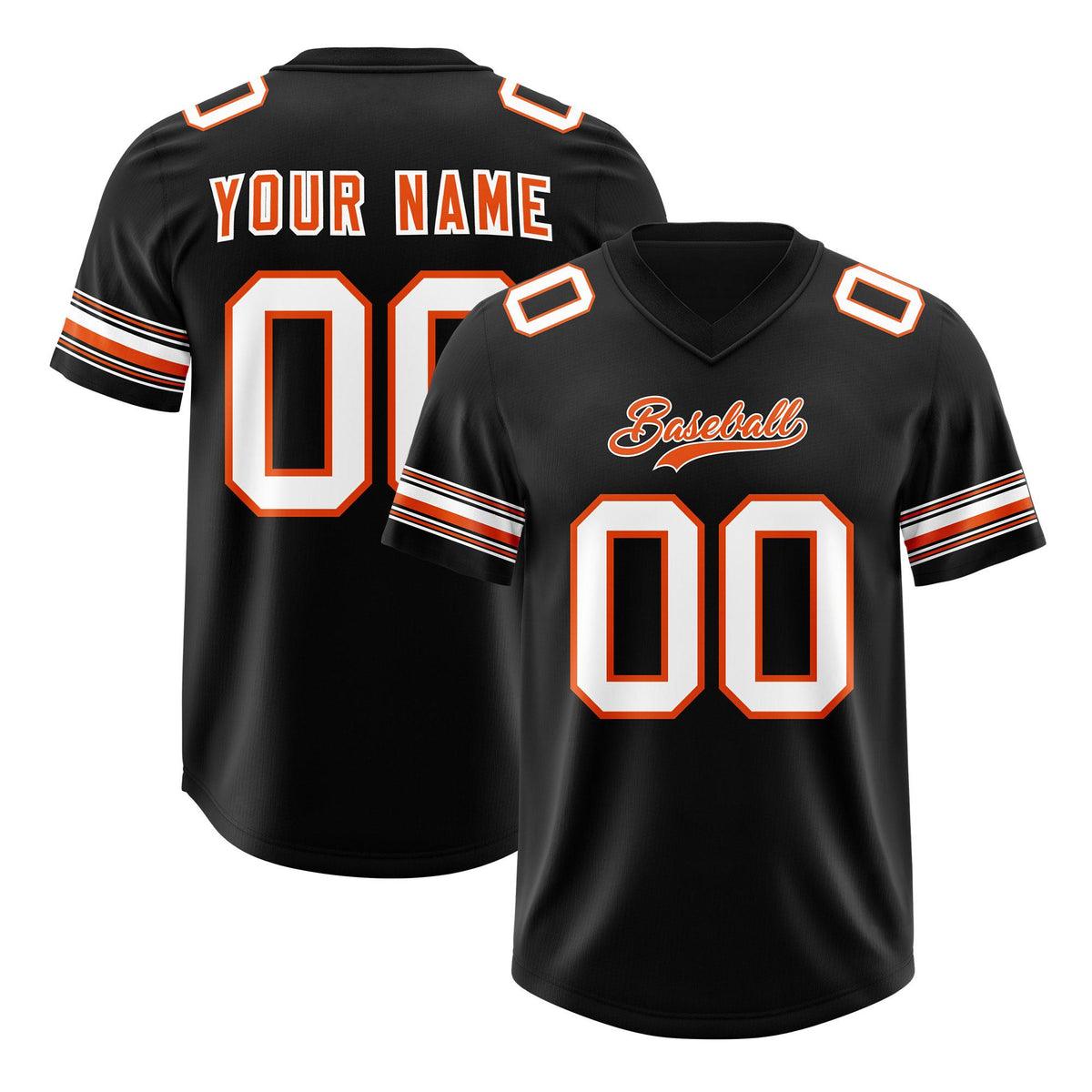 Custom Black White Retro Personalized Sleeve Line Authentic American Football Jersey