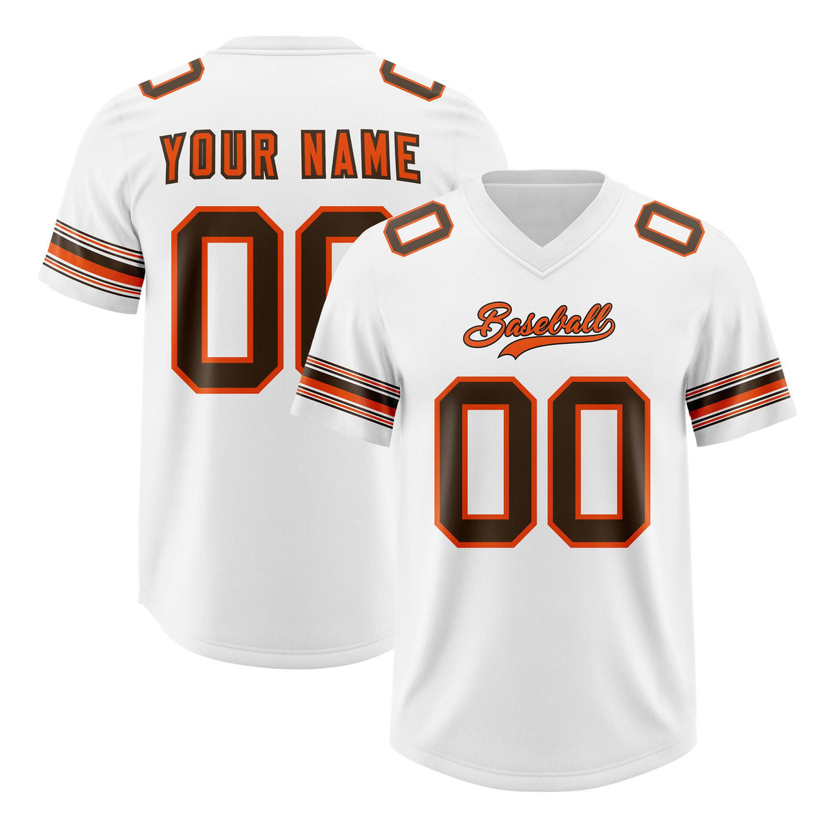 Custom White Brown Retro Personalized Sleeve Line Authentic American Football Jersey