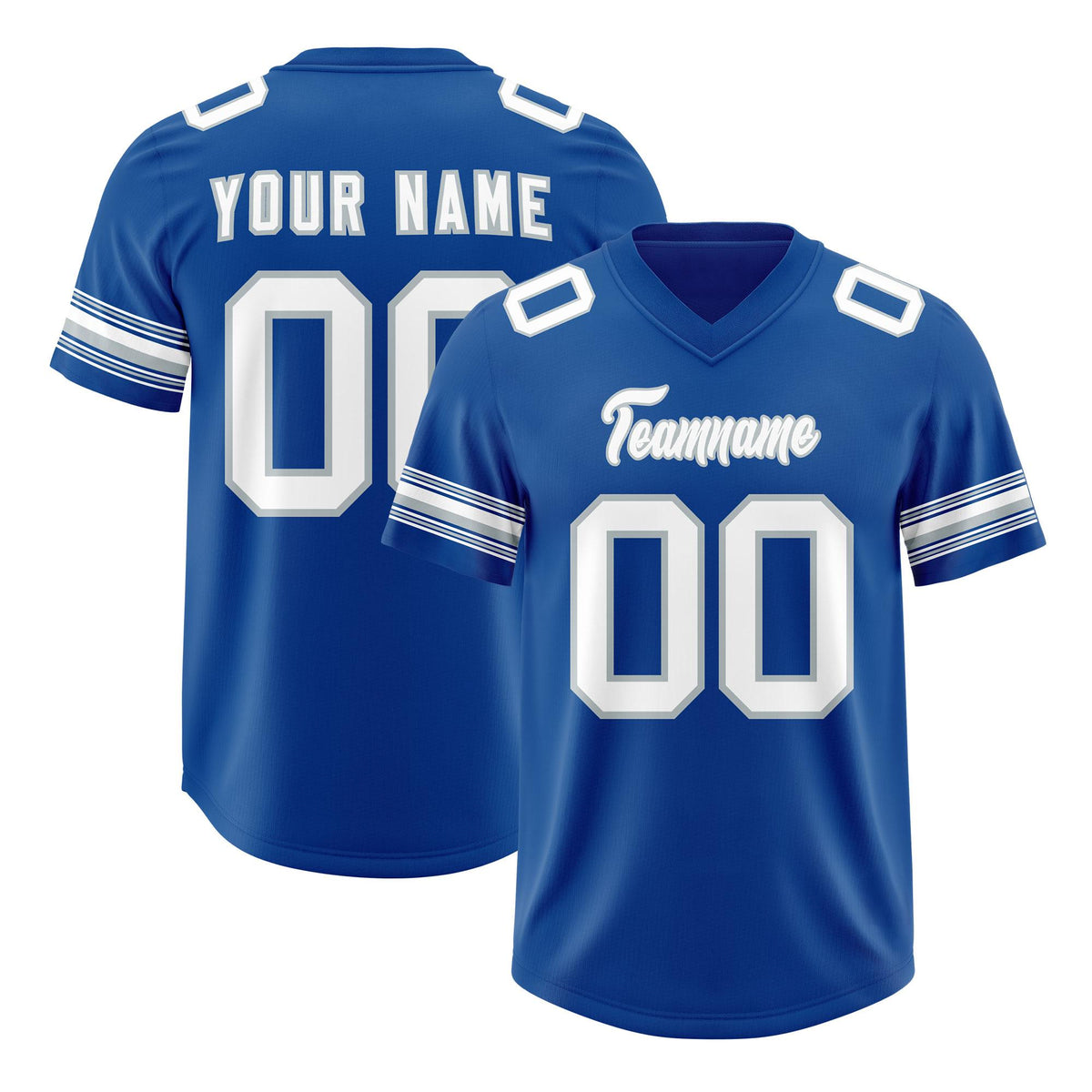 Custom Royal White Retro Personalized Sleeve Line Authentic American Football Jersey