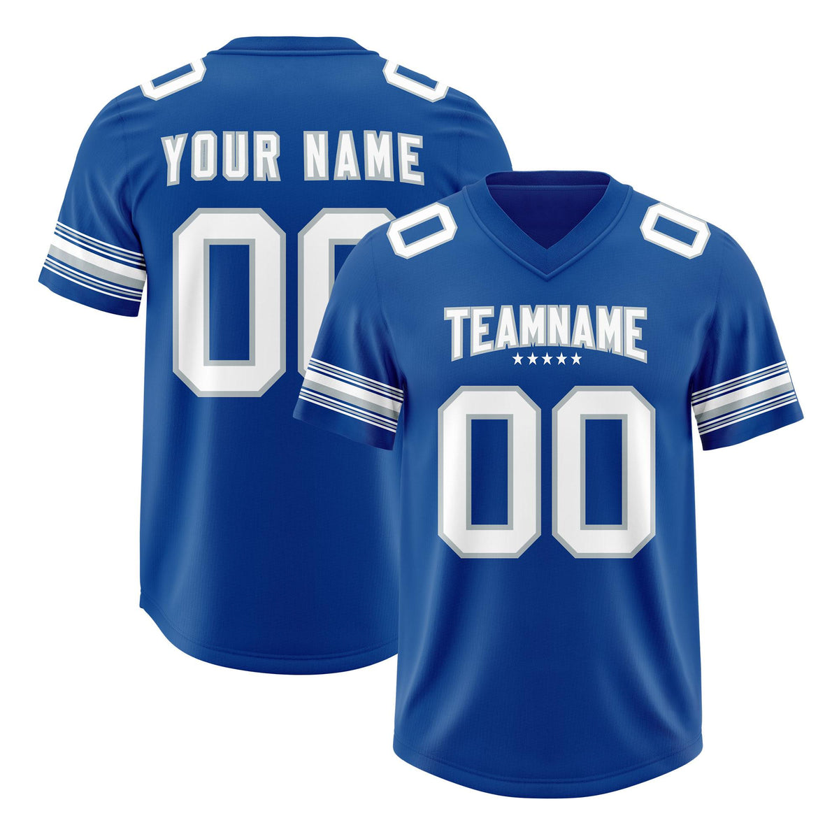 Custom Royal White Retro Personalized Sleeve Line Authentic American Football Jersey