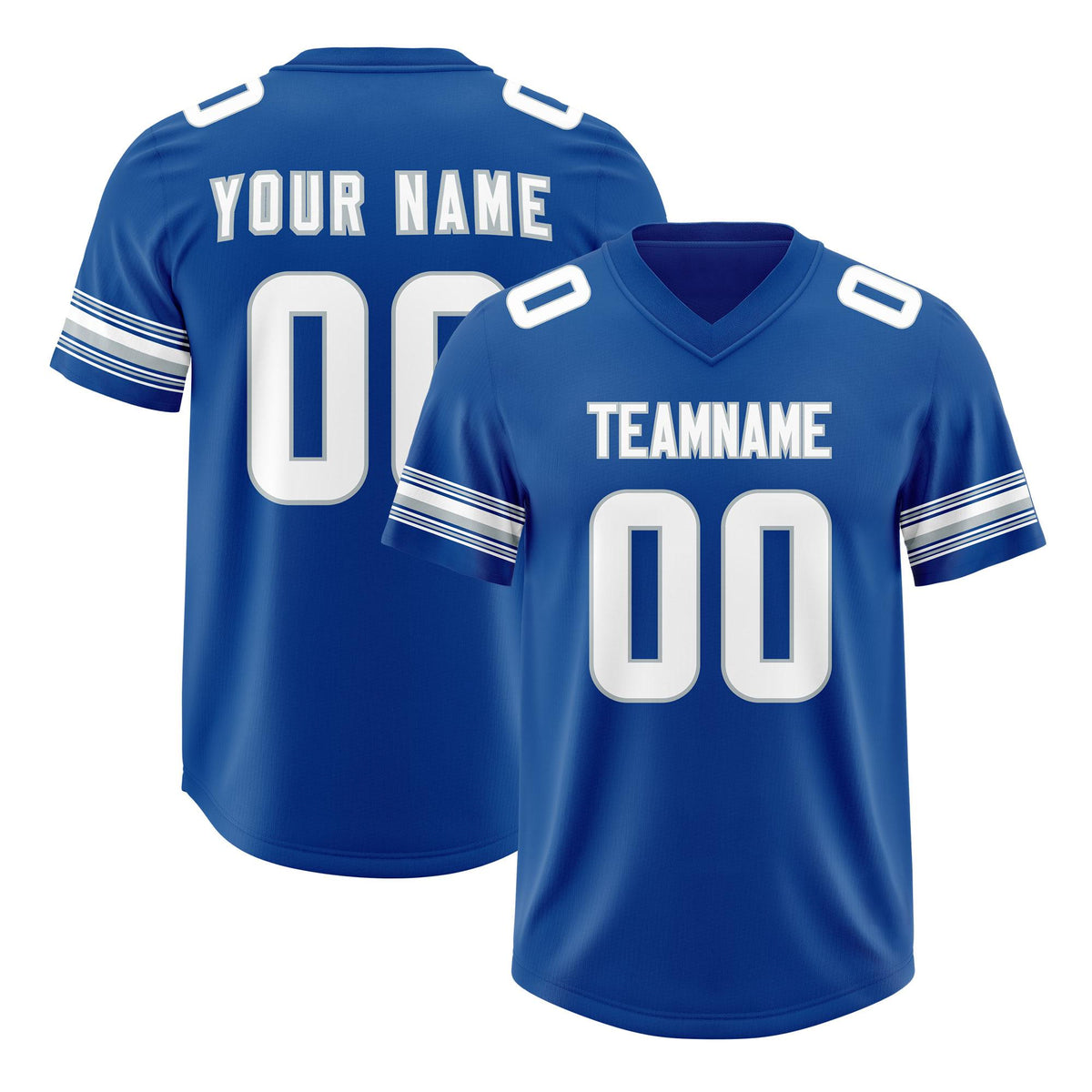 Custom Royal White Retro Personalized Sleeve Line Authentic American Football Jersey