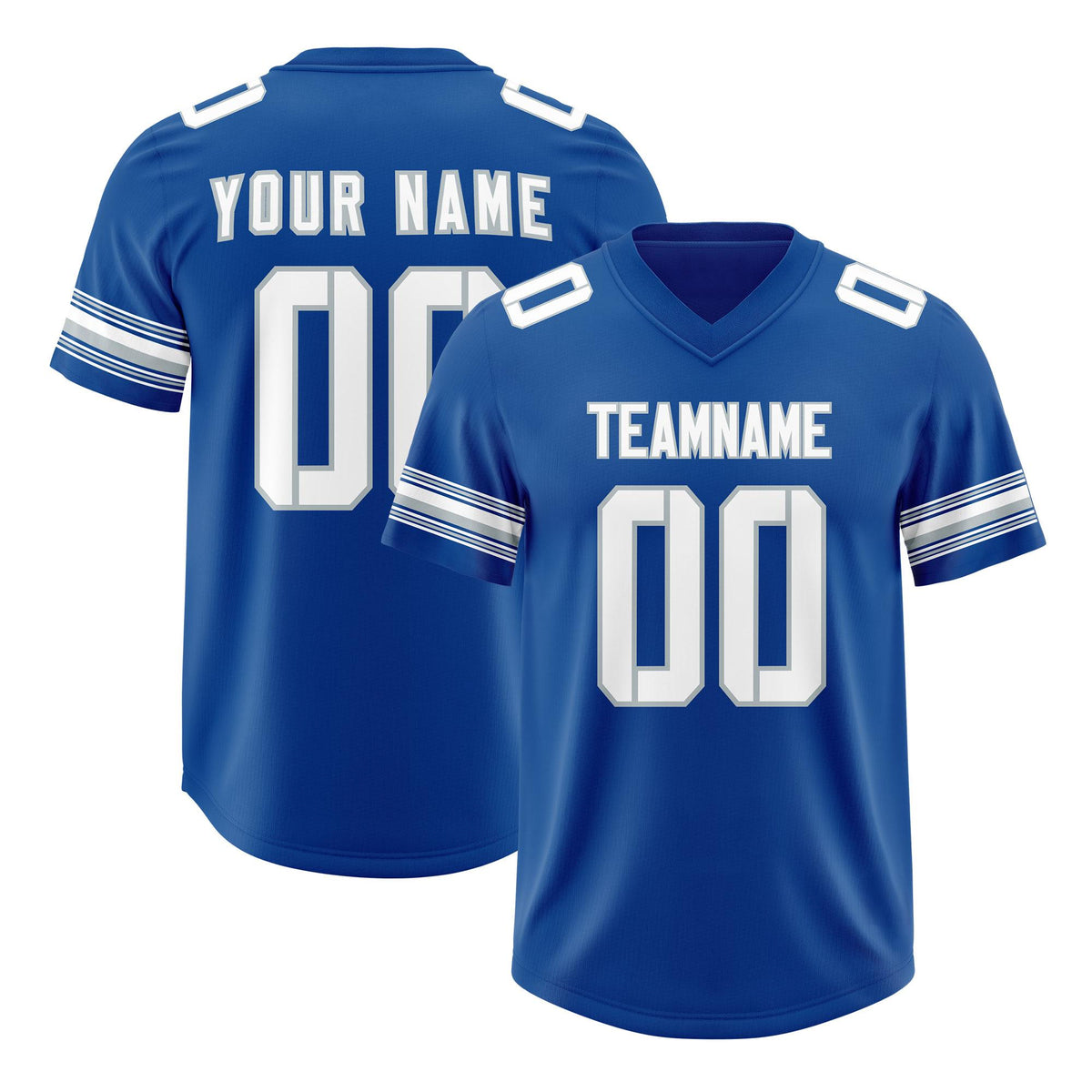 Custom Royal White Retro Personalized Sleeve Line Authentic American Football Jersey
