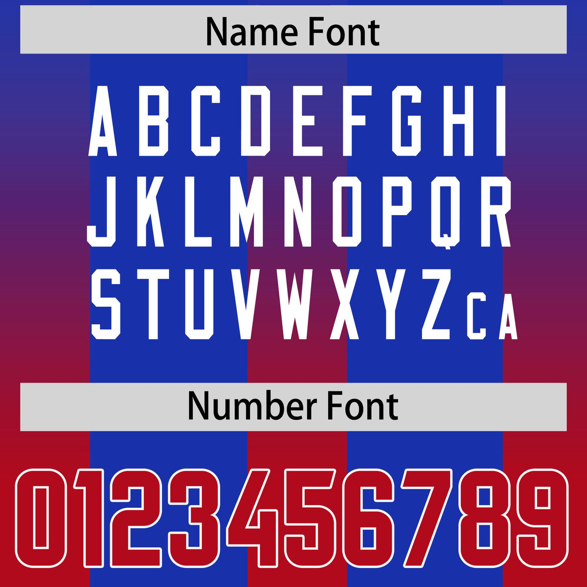 Custom Royal Red Vertical Width Stripe Gradient Fashion Personalized Team American Football Jersey