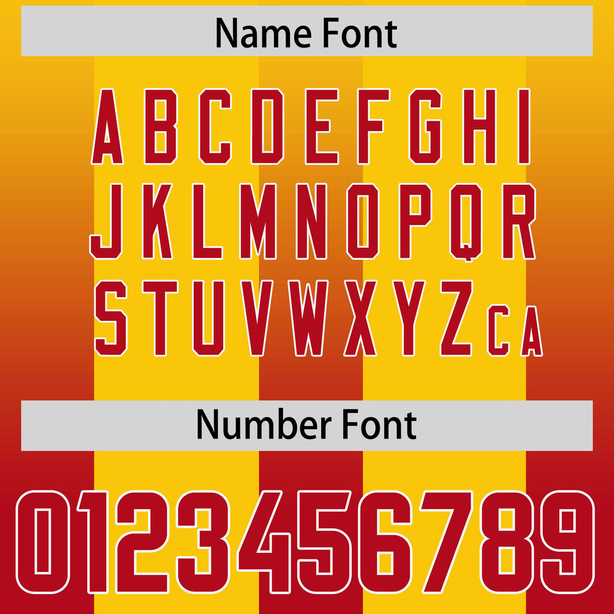 Custom Yellow Red Vertical Width Stripe Gradient Fashion Personalized Team American Football Jersey