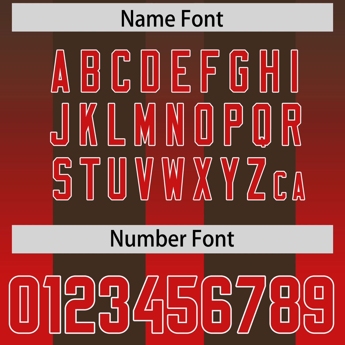 Custom Brown Red Vertical Width Stripe Gradient Fashion Personalized Team American Football Jersey