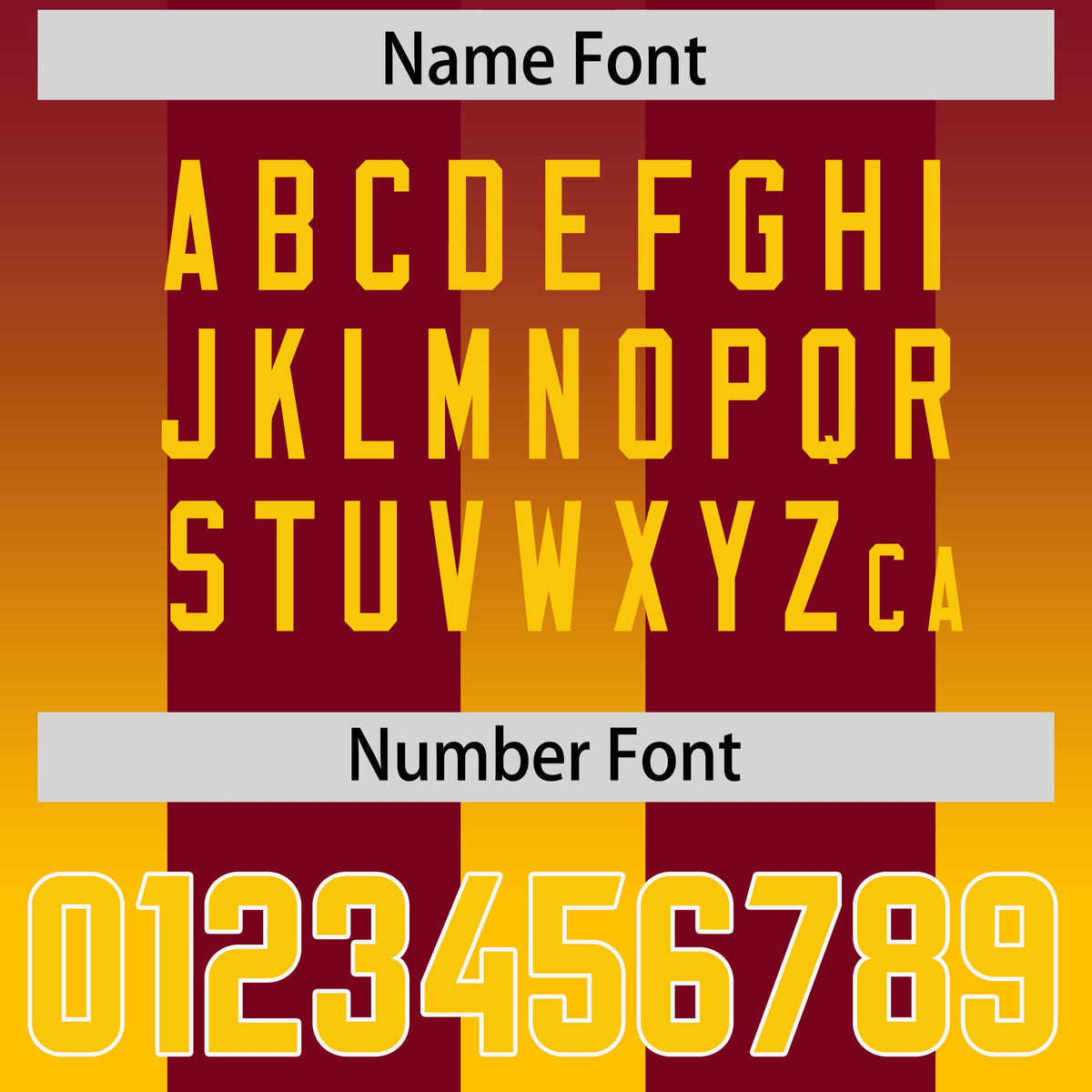 Custom Cardinal Yellow Vertical Width Stripe Gradient Fashion Personalized Team American Football Jersey