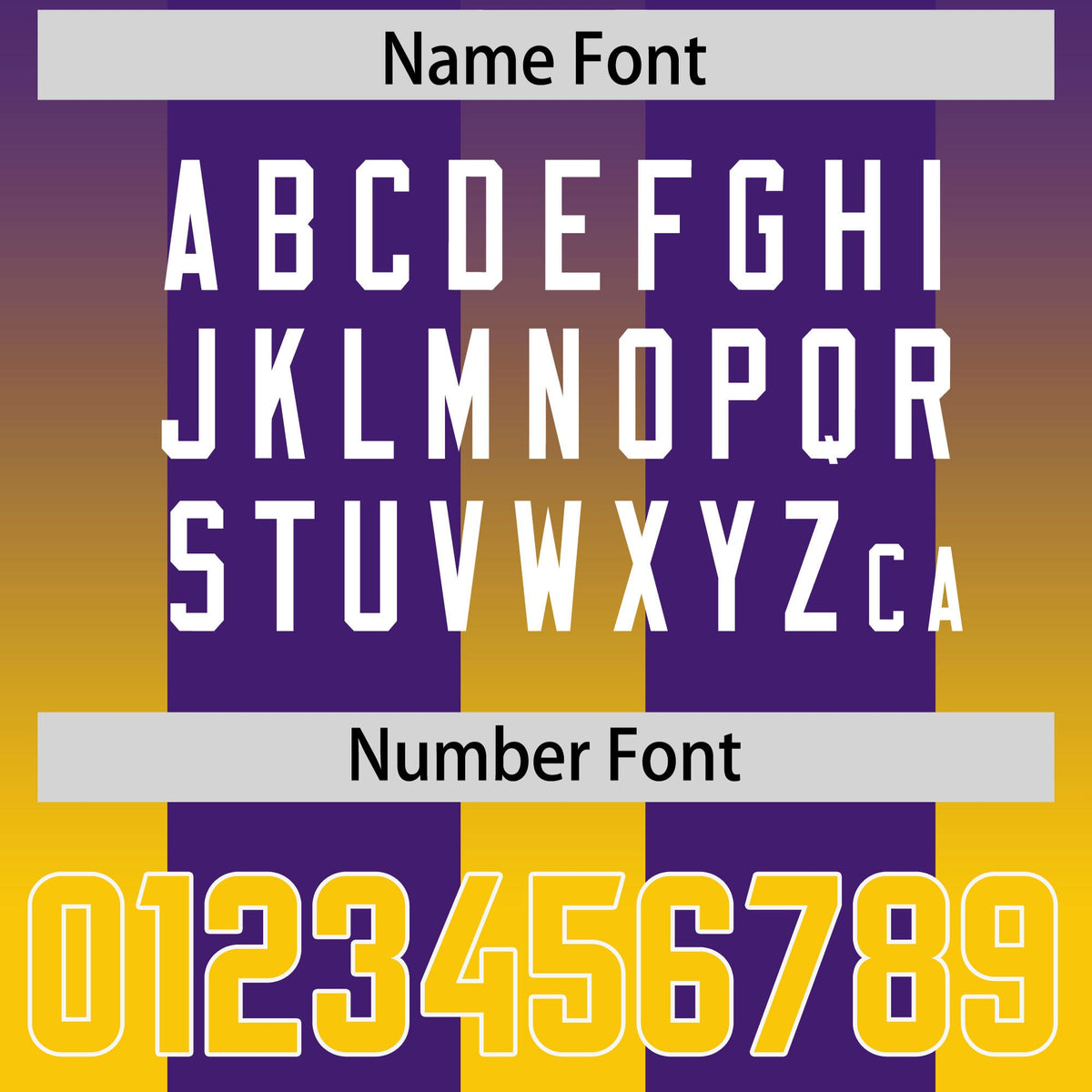 Custom Purple Yellow Vertical Width Stripe Gradient Fashion Personalized Team American Football Jersey