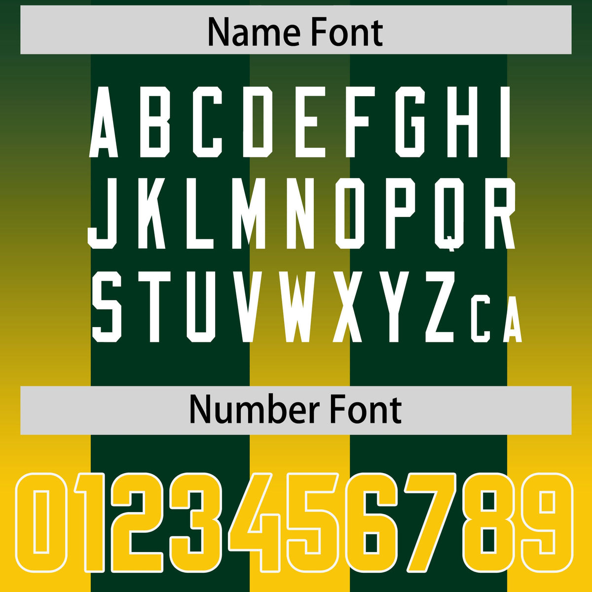 Custom Green Yellow Vertical Width Stripe Gradient Fashion Personalized Team American Football Jersey