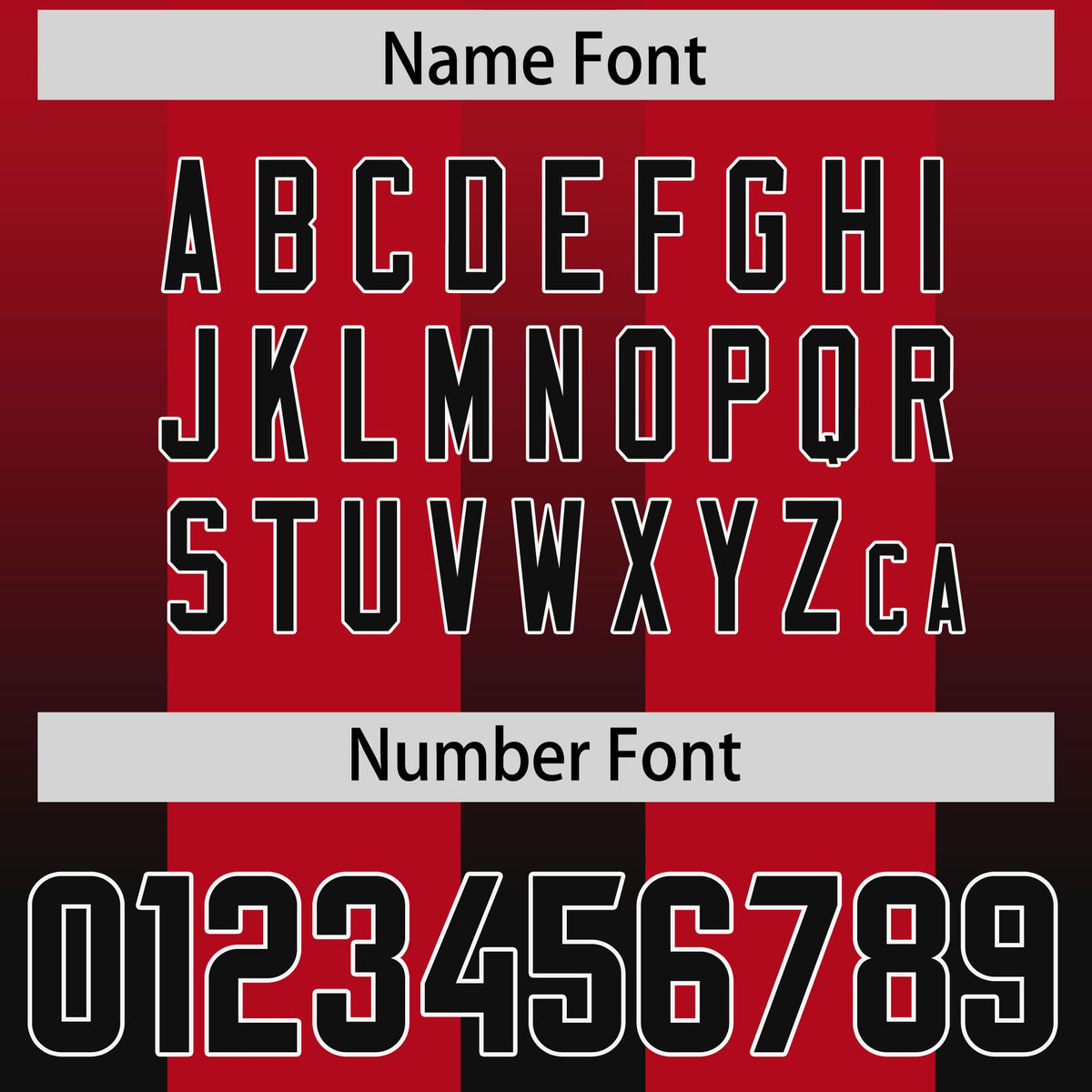 Custom Red Black Vertical Width Stripe Gradient Fashion Personalized Team American Football Jersey