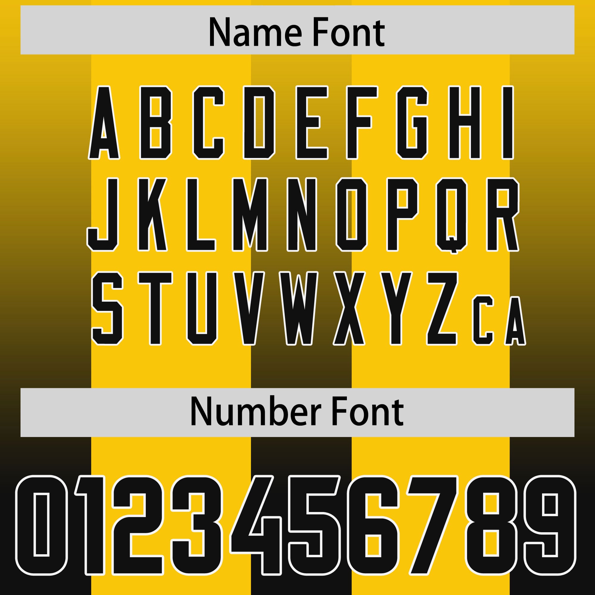 Custom Yellow Black Vertical Width Stripe Gradient Fashion Personalized Team American Football Jersey