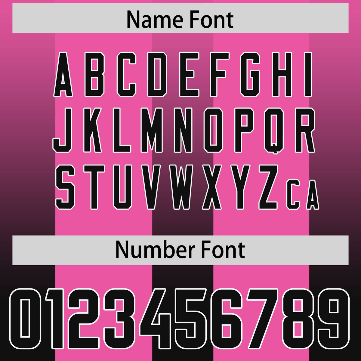 Custom Pink Black Vertical Width Stripe Gradient Fashion Personalized Team American Football Jersey