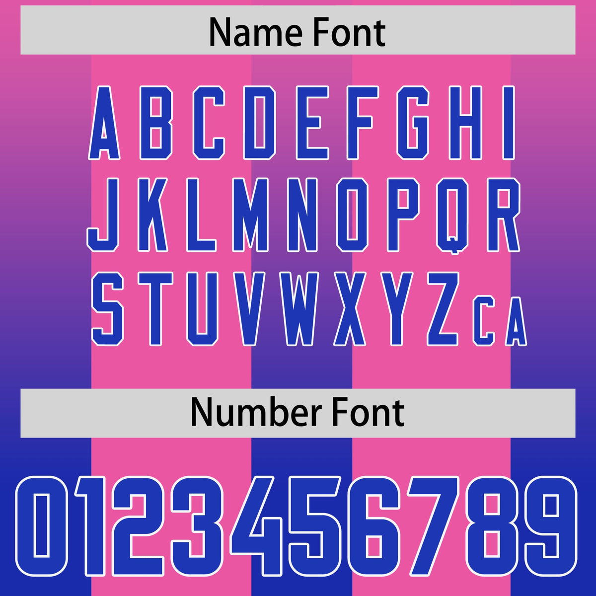 Custom Pink Royal Vertical Width Stripe Gradient Fashion Personalized Team American Football Jersey