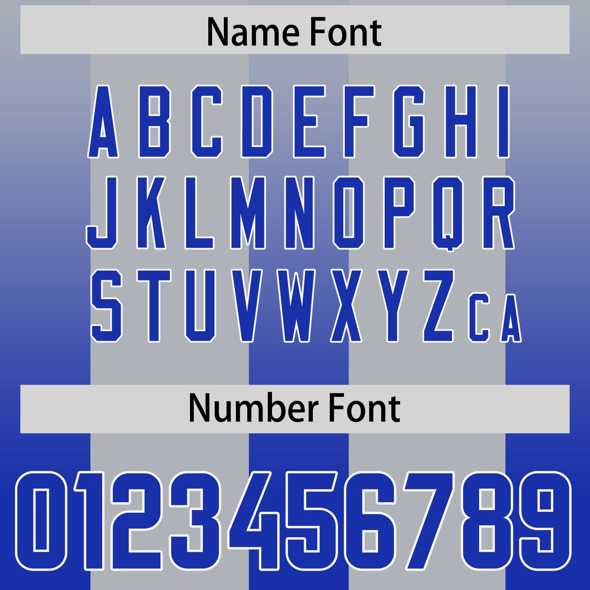 Custom Gray Royal Vertical Width Stripe Gradient Fashion Personalized Team American Football Jersey