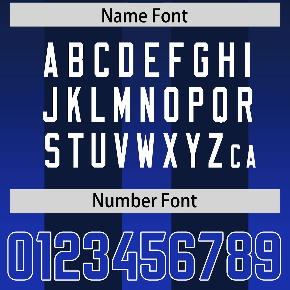 Custom Navy Royal Vertical Width Stripe Gradient Fashion Personalized Team American Football Jersey