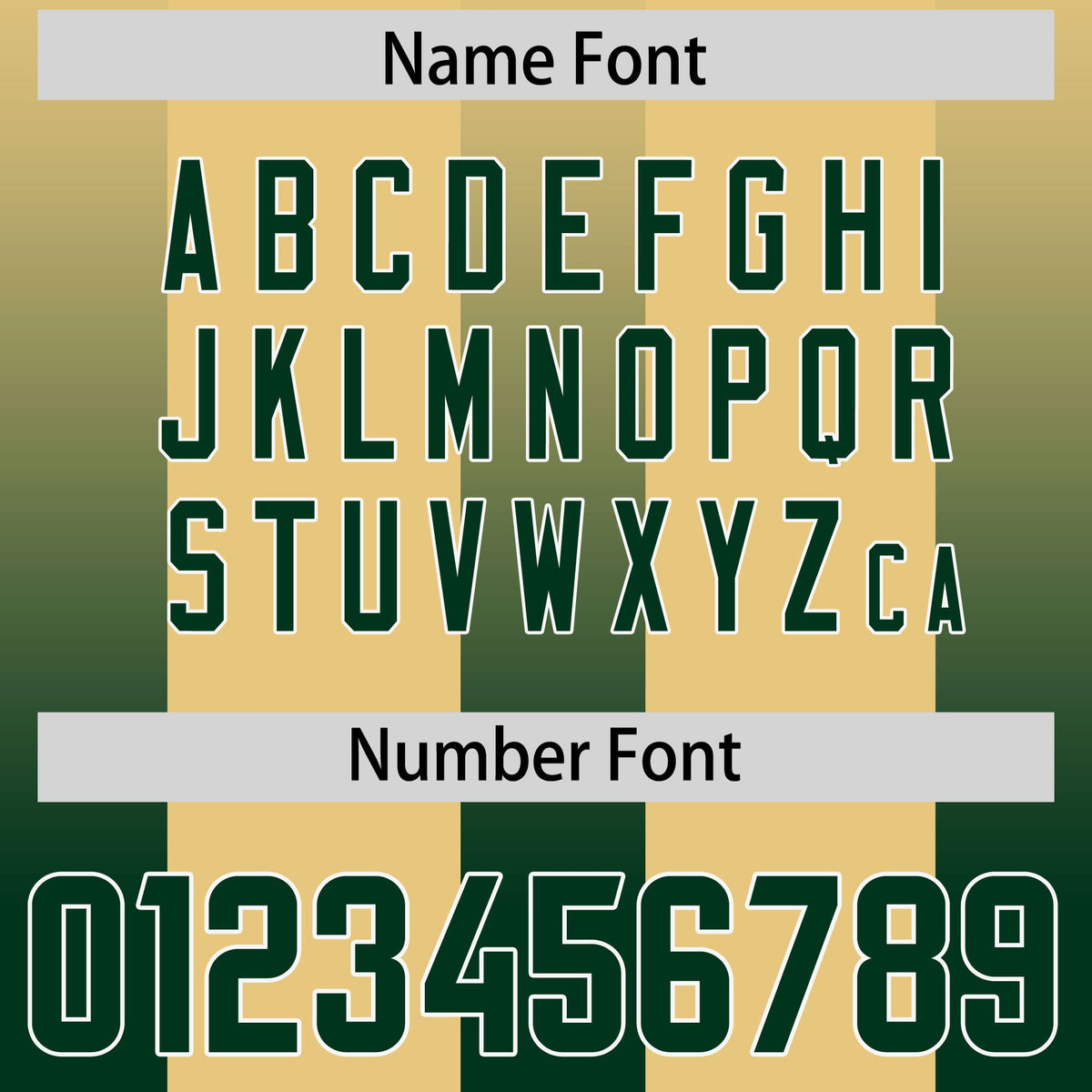 Custom Khaki Green Vertical Width Stripe Gradient Fashion Personalized Team American Football Jersey