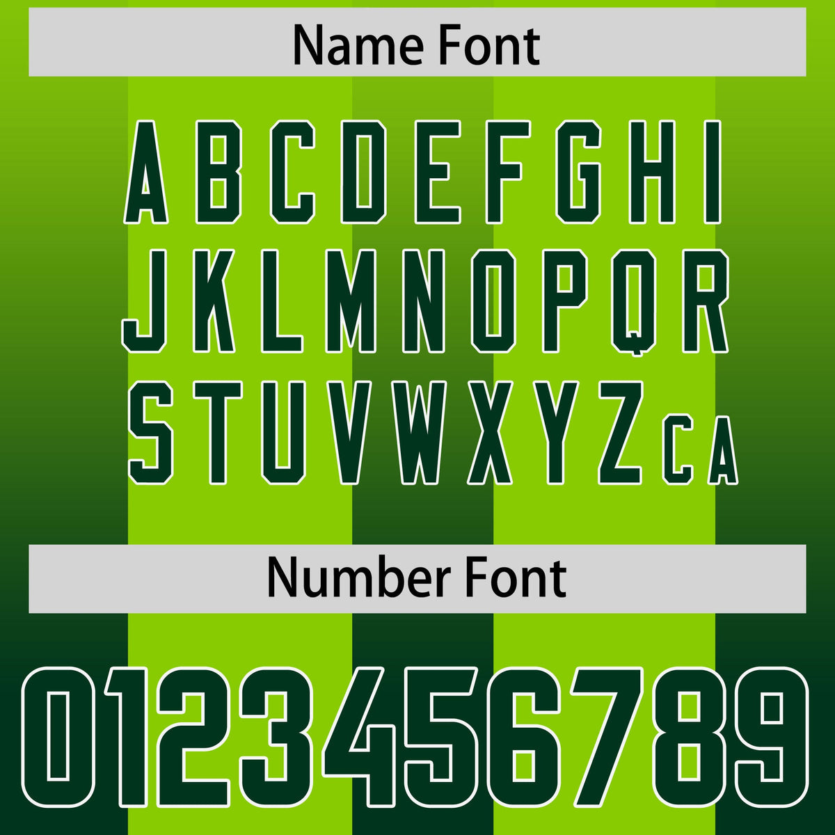 Custom Neon Green Green Vertical Width Stripe Gradient Fashion Personalized Team American Football Jersey