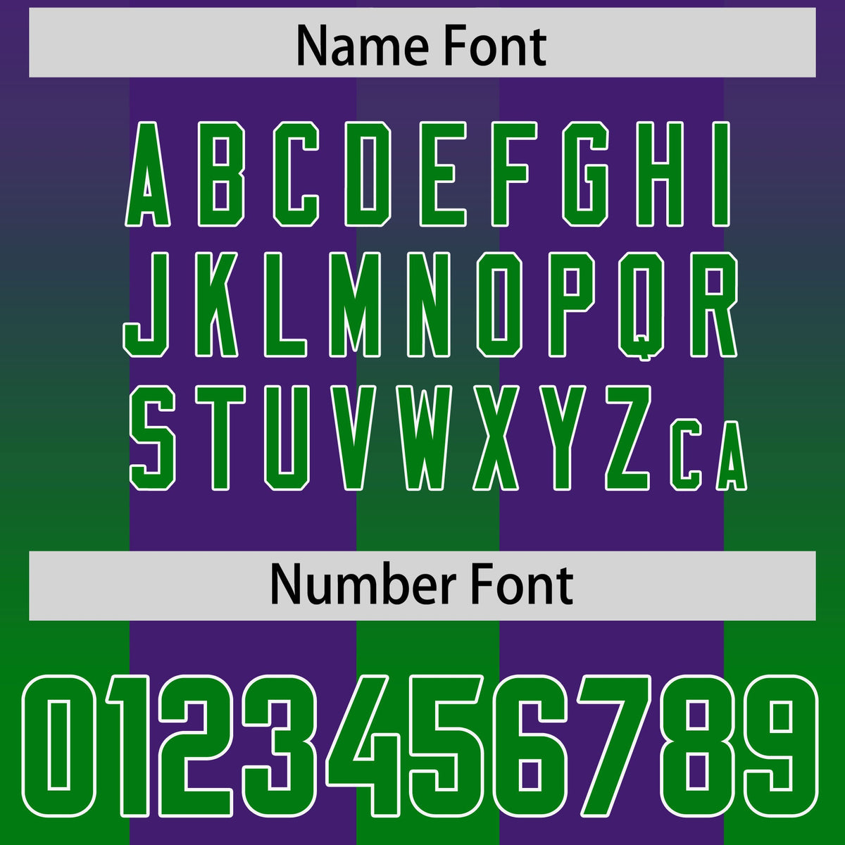 Custom Purple Kelly Green Vertical Width Stripe Gradient Fashion Personalized Team American Football Jersey