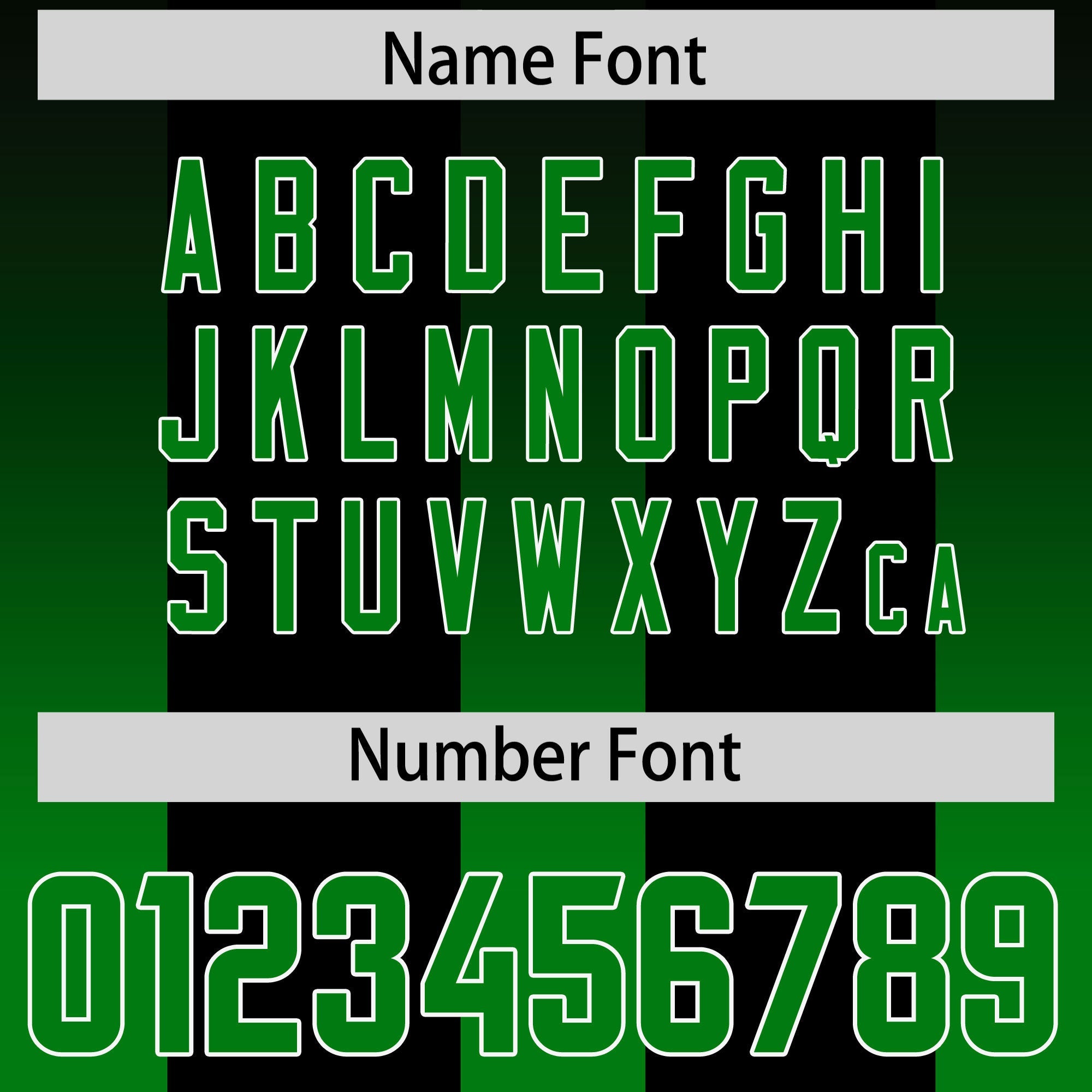 Custom Black Kelly Green Vertical Width Stripe Gradient Fashion Personalized Team American Football Jersey