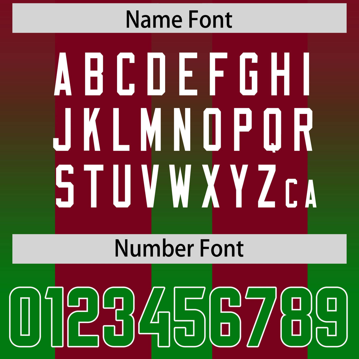 Custom Cardinal Kelly Green Vertical Width Stripe Gradient Fashion Personalized Team American Football Jersey