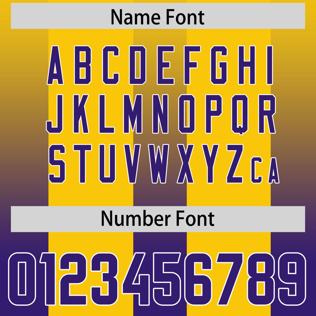 Custom Yellow Purple Vertical Width Stripe Gradient Fashion Personalized Team American Football Jersey