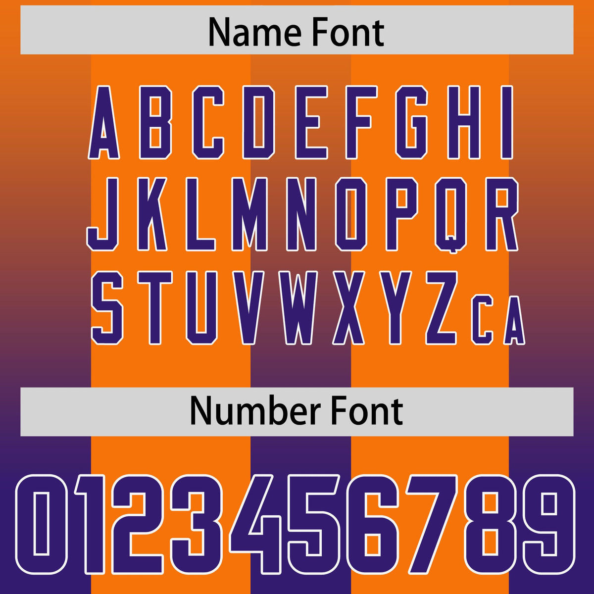 Custom Orange Purple Vertical Width Stripe Gradient Fashion Personalized Team American Football Jersey