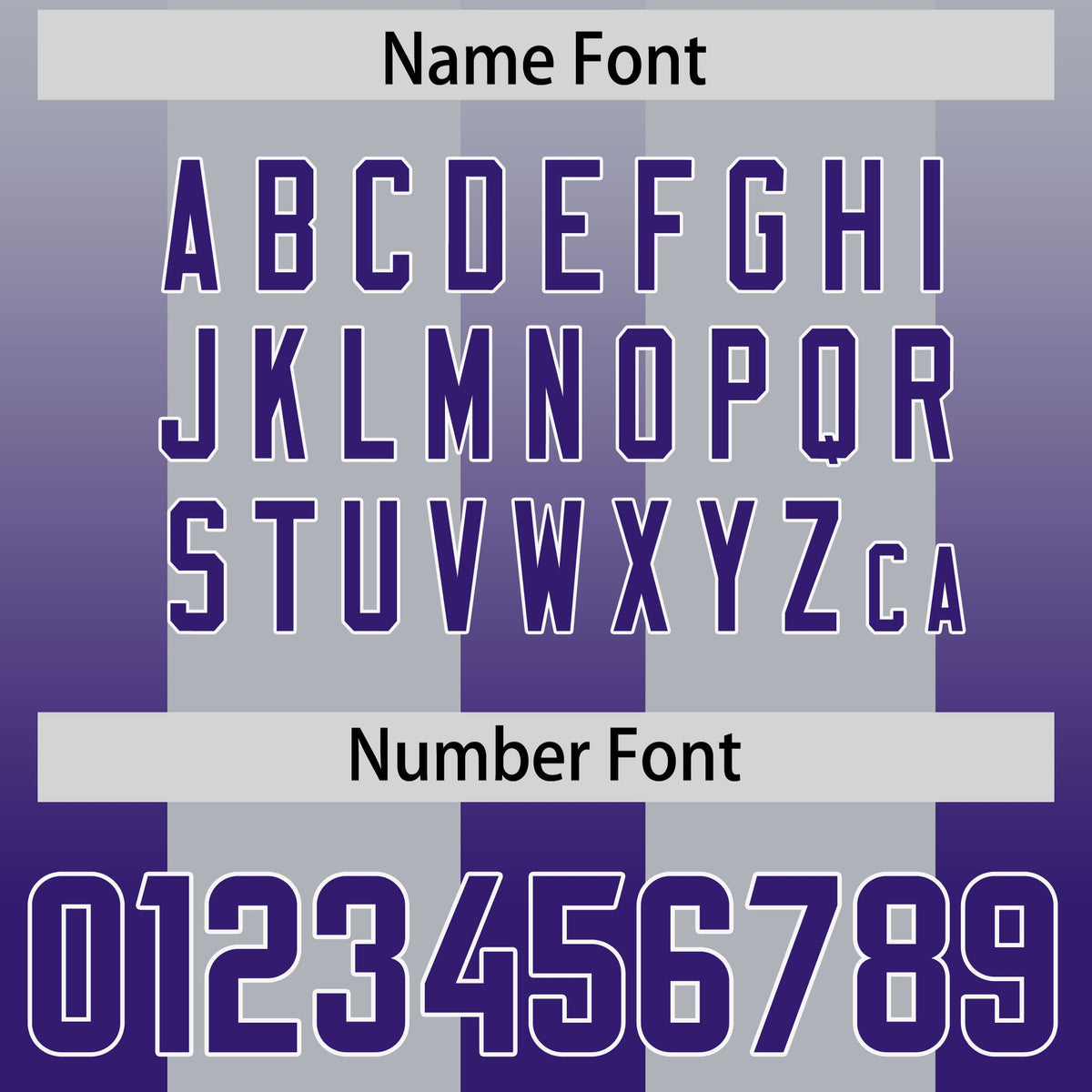 Custom Gray Purple Vertical Width Stripe Gradient Fashion Personalized Team American Football Jersey