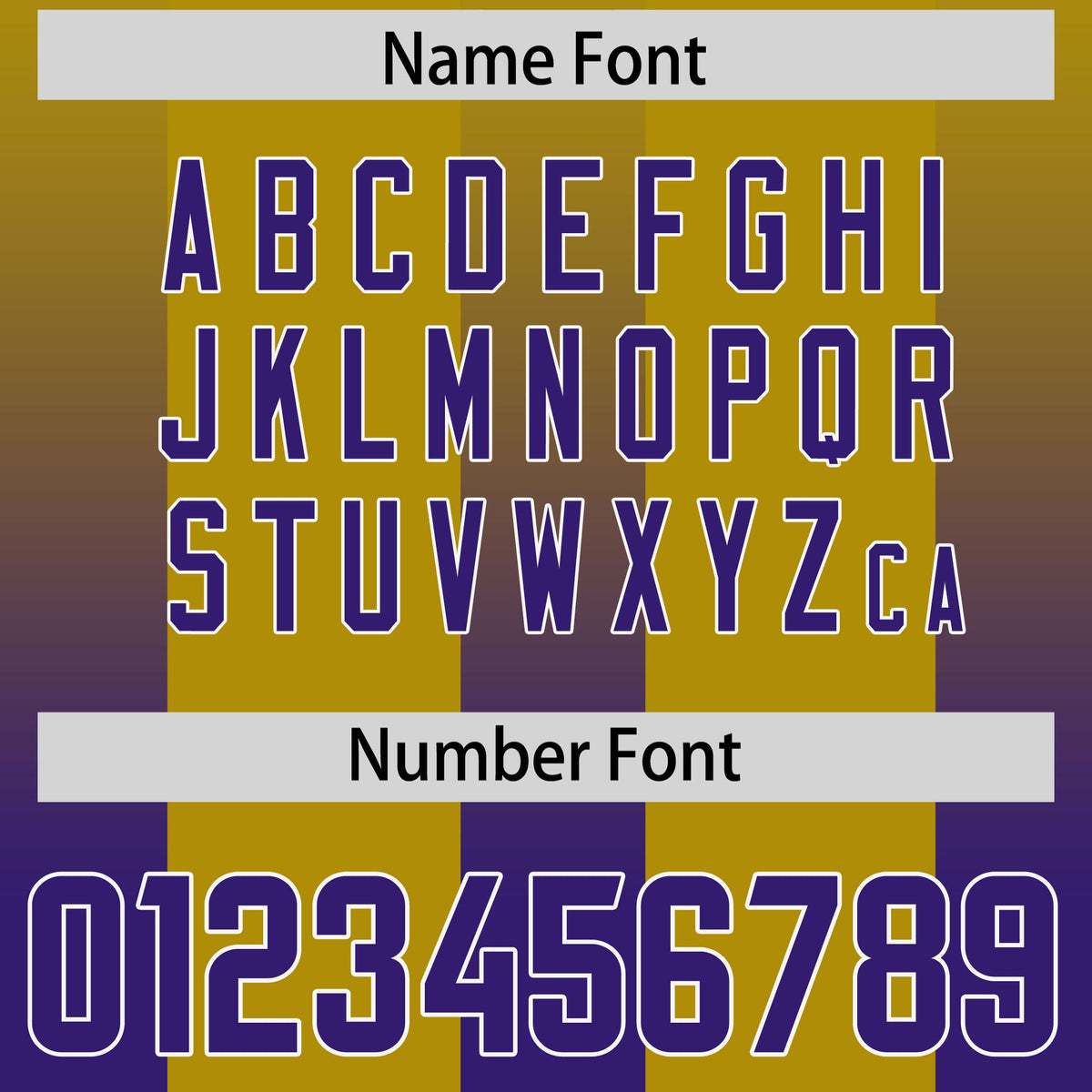 Custom Old Gold Purple Vertical Width Stripe Gradient Fashion Personalized Team American Football Jersey