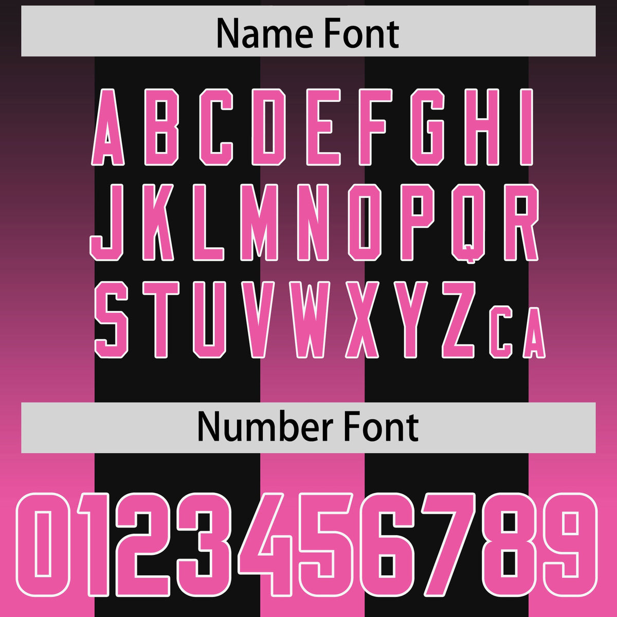 Custom Black Pink Vertical Width Stripe Gradient Fashion Personalized Team American Football Jersey