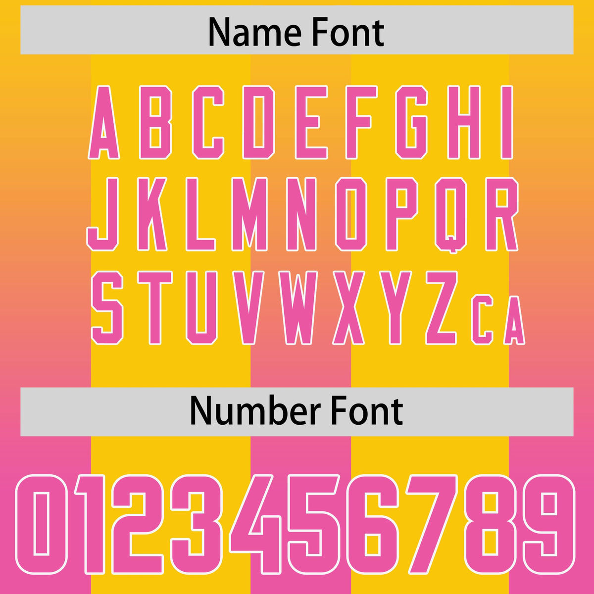 Custom Yellow Pink Vertical Width Stripe Gradient Fashion Personalized Team American Football Jersey