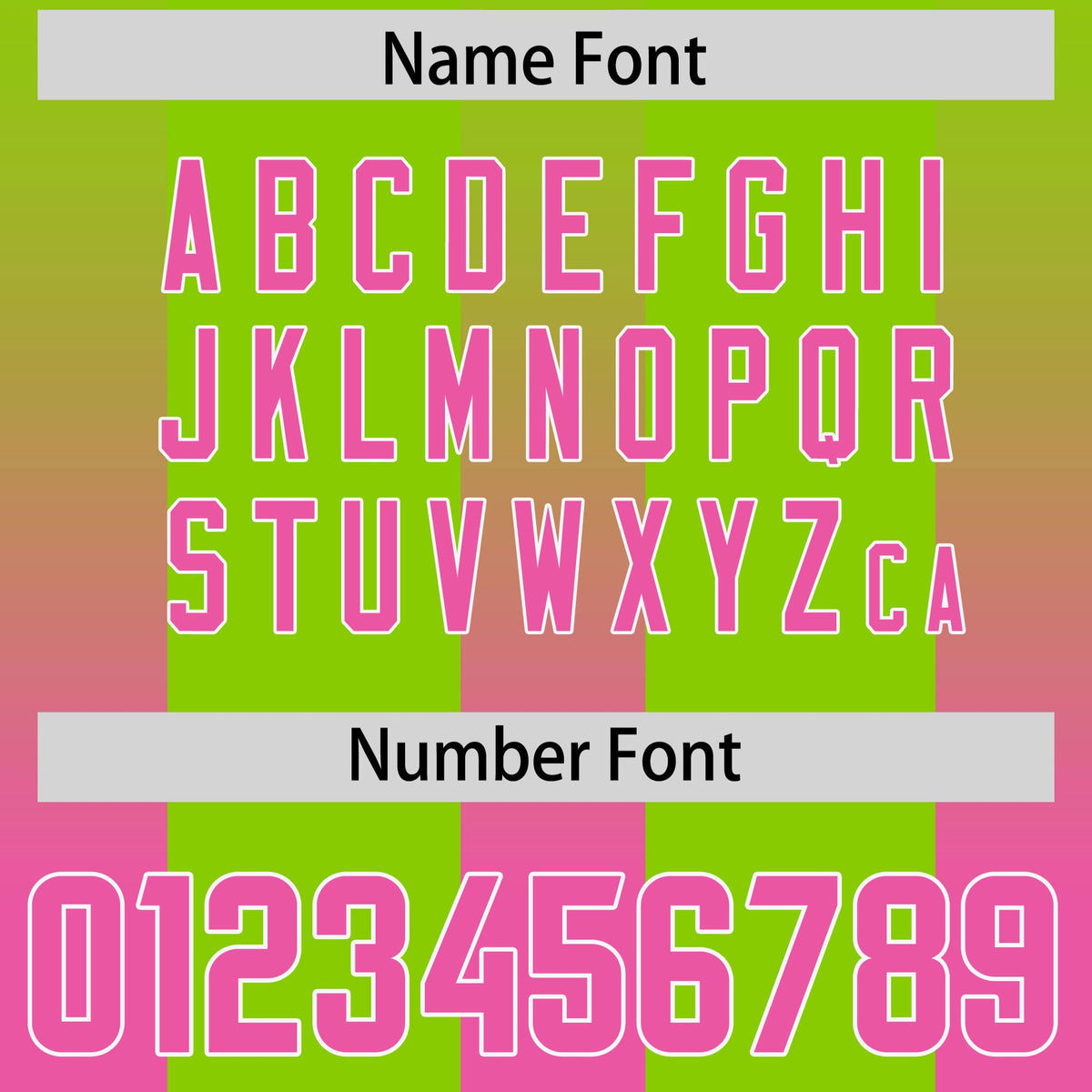 Custom Neon Green Pink Vertical Width Stripe Gradient Fashion Personalized Team American Football Jersey