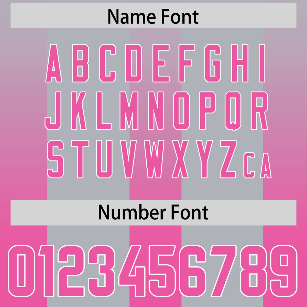 Custom Gray Pink Vertical Width Stripe Gradient Fashion Personalized Team American Football Jersey