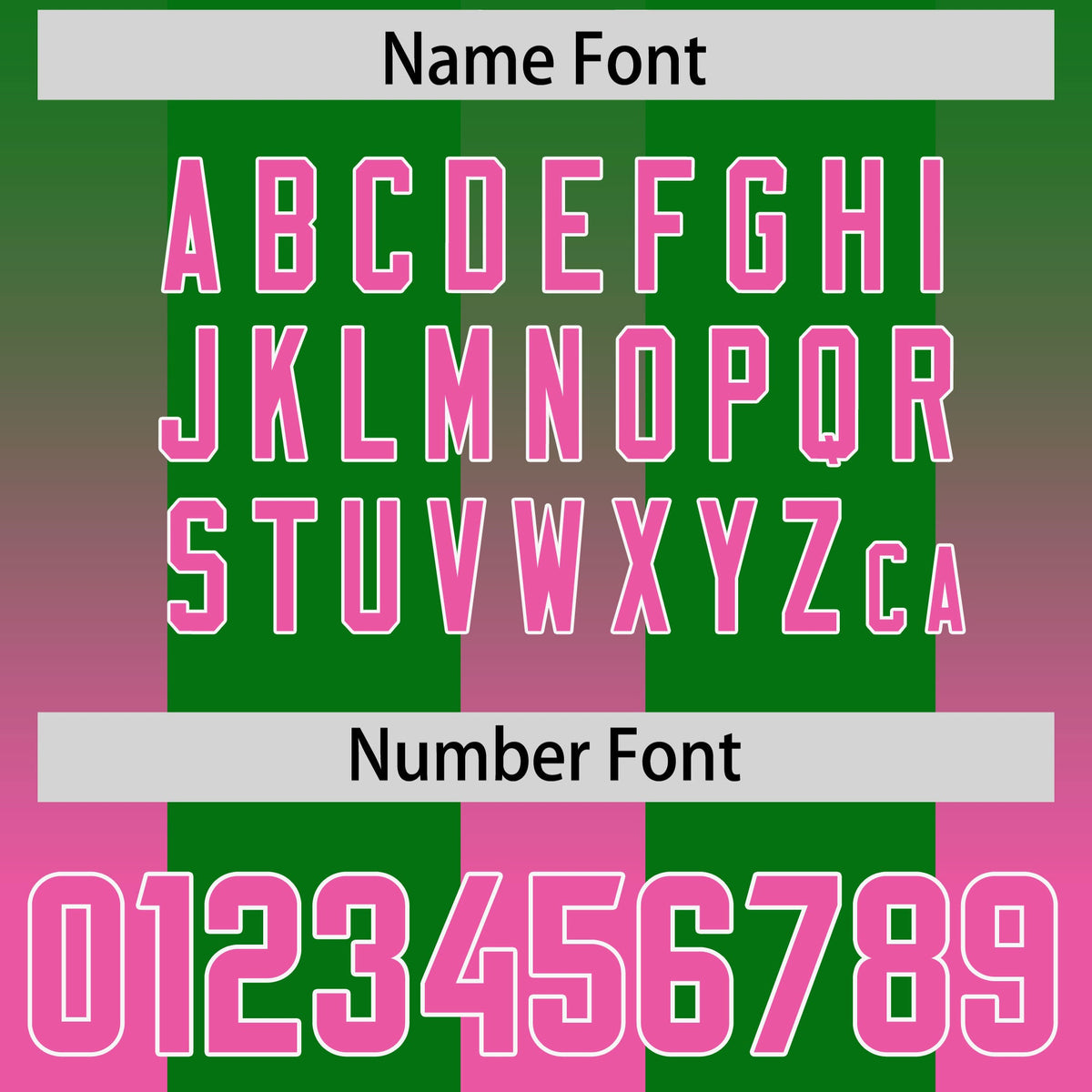 Custom Kelly Green Pink Vertical Width Stripe Gradient Fashion Personalized Team American Football Jersey