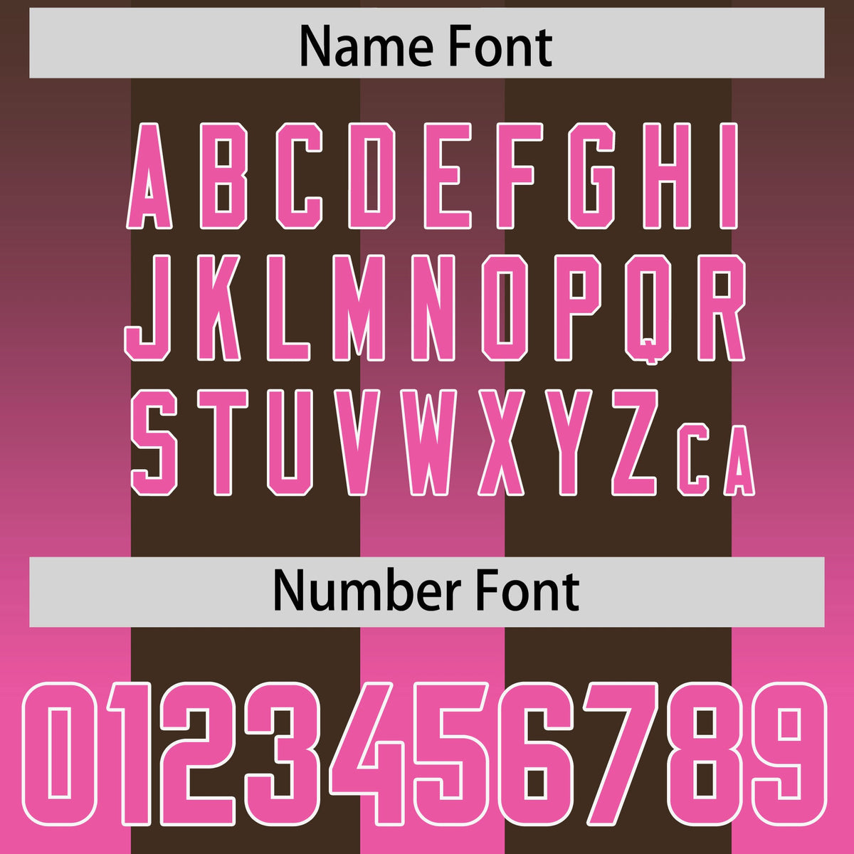 Custom Brown Pink Vertical Width Stripe Gradient Fashion Personalized Team American Football Jersey