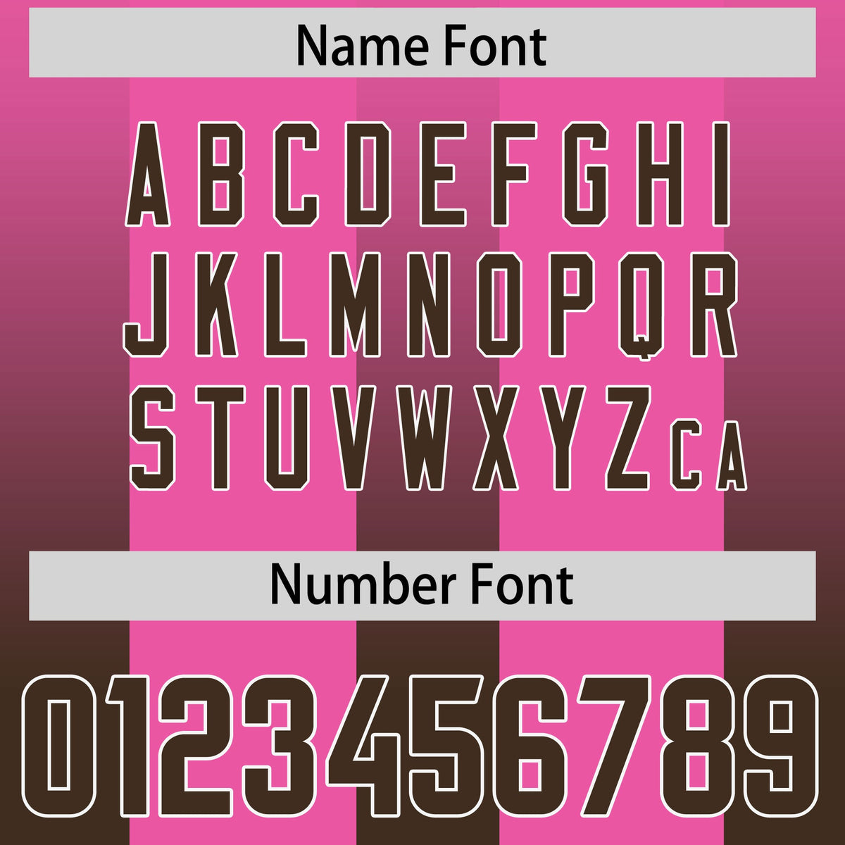 Custom Pink Brown Vertical Width Stripe Gradient Fashion Personalized Team American Football Jersey