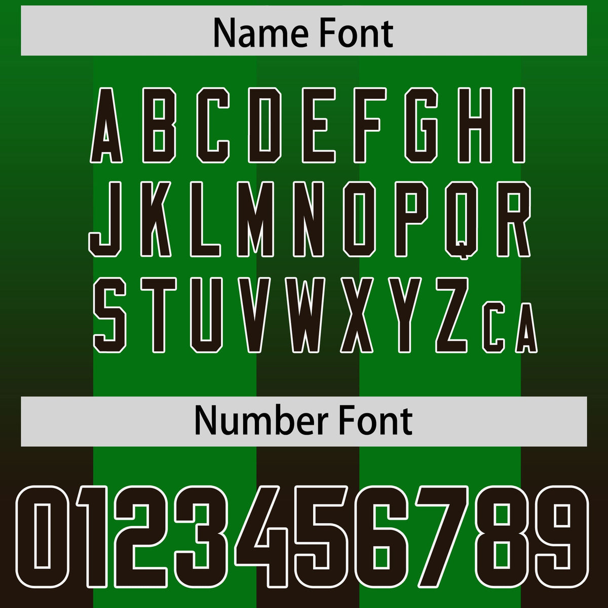 Custom Kelly Green Brown Vertical Width Stripe Gradient Fashion Personalized Team American Football Jersey