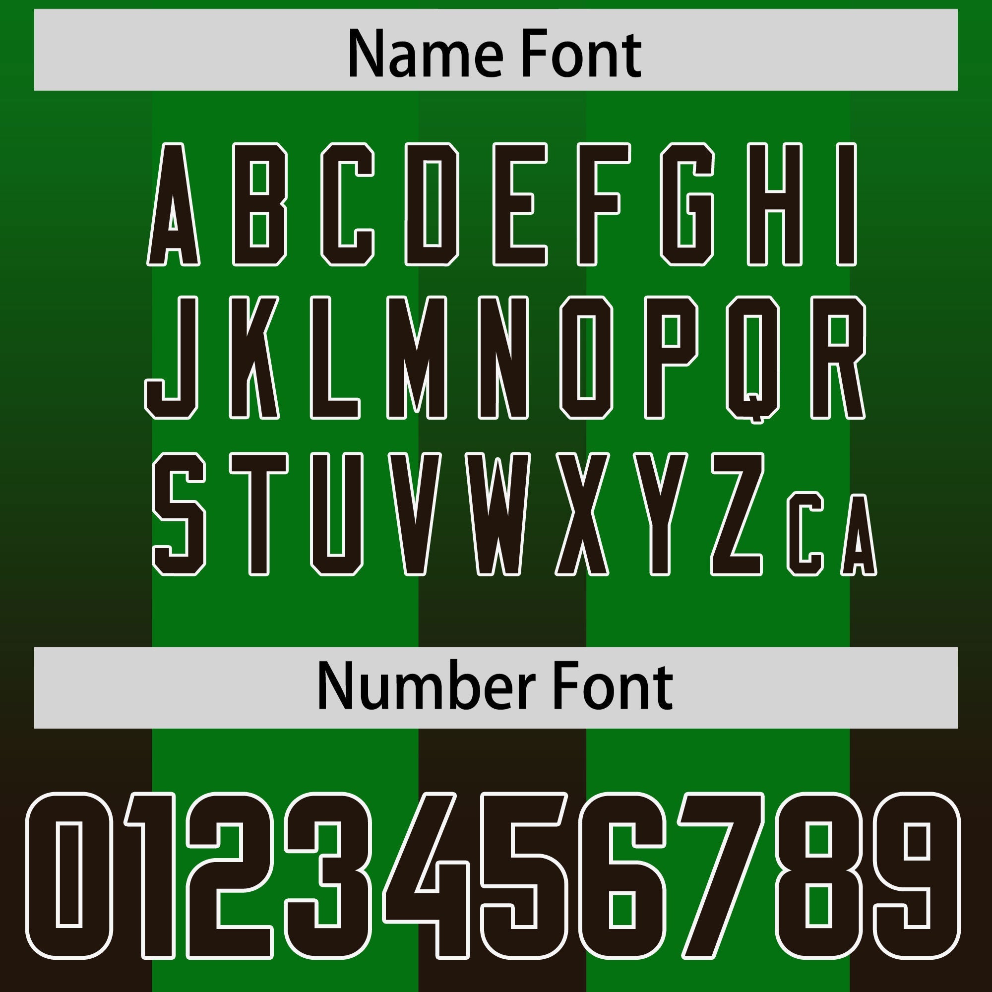 Custom Kelly Green Brown Vertical Width Stripe Gradient Fashion Personalized Team American Football Jersey