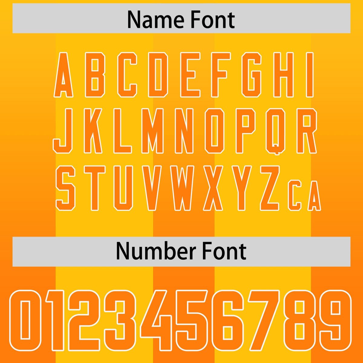 Custom Yellow Orange Vertical Width Stripe Gradient Fashion Personalized Team American Football Jersey