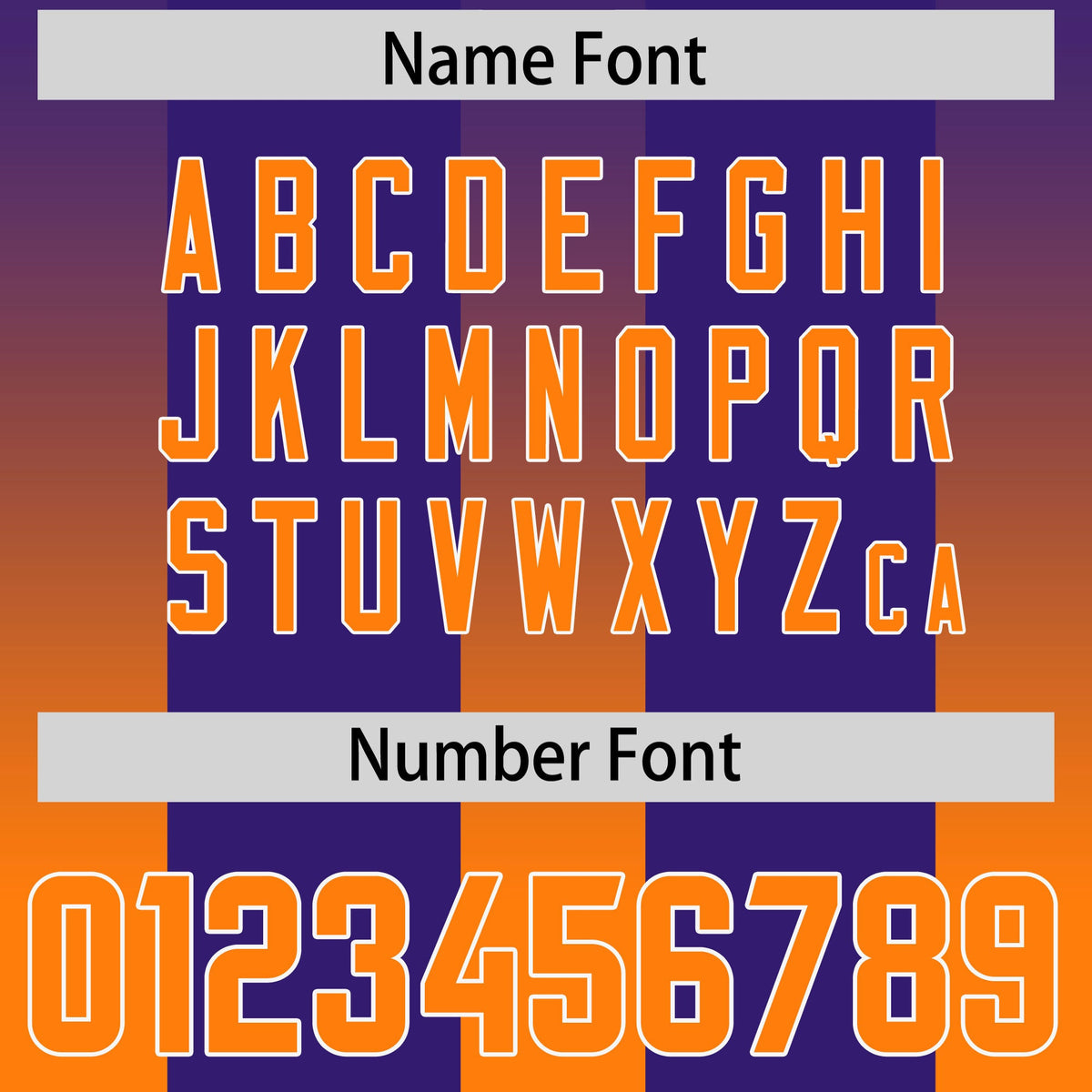 Custom Purple Orange Vertical Width Stripe Gradient Fashion Personalized Team American Football Jersey