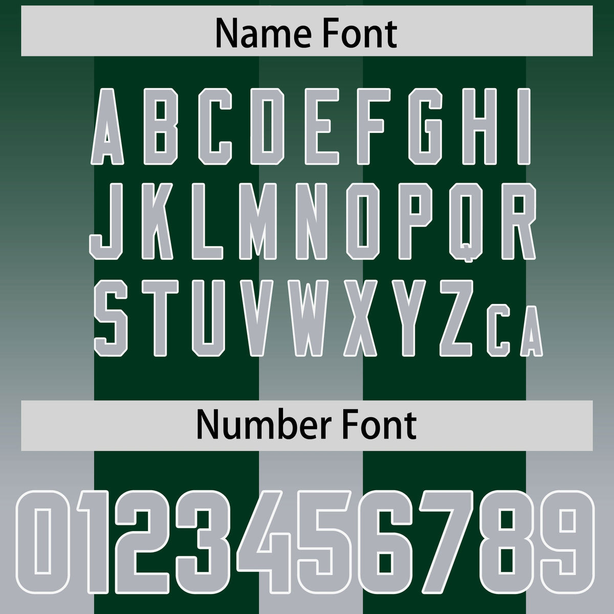 Custom Green Gray Vertical Width Stripe Gradient Fashion Personalized Team American Football Jersey