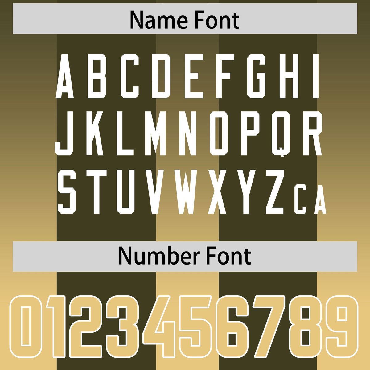 Custom Olive Khaki Vertical Width Stripe Gradient Fashion Personalized Team American Football Jersey