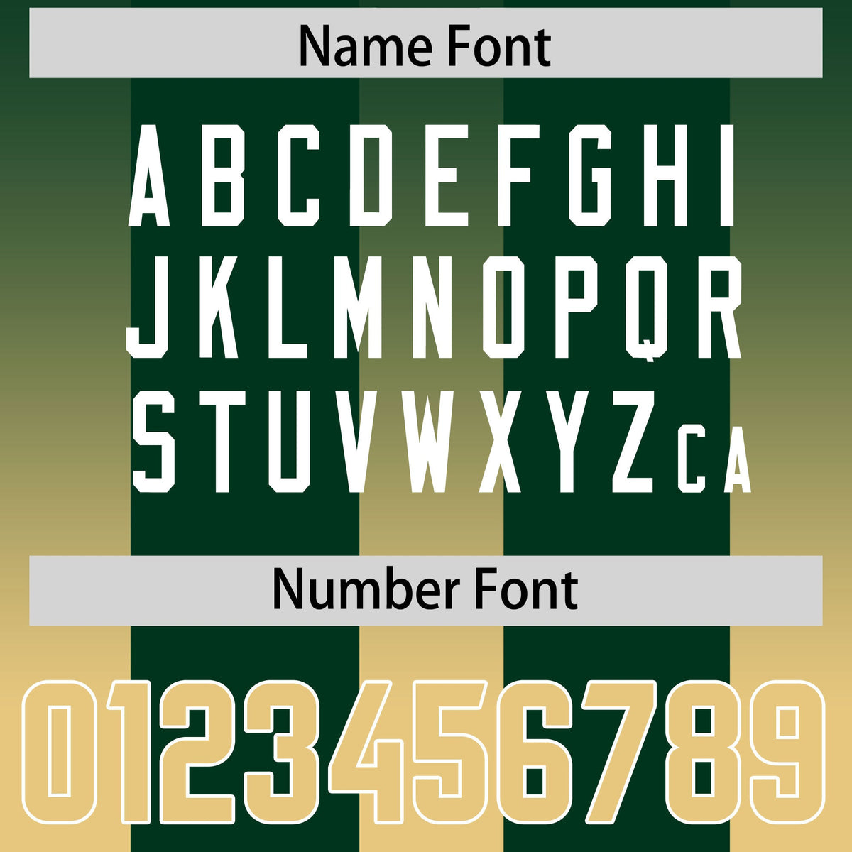 Custom Green Khaki Vertical Width Stripe Gradient Fashion Personalized Team American Football Jersey