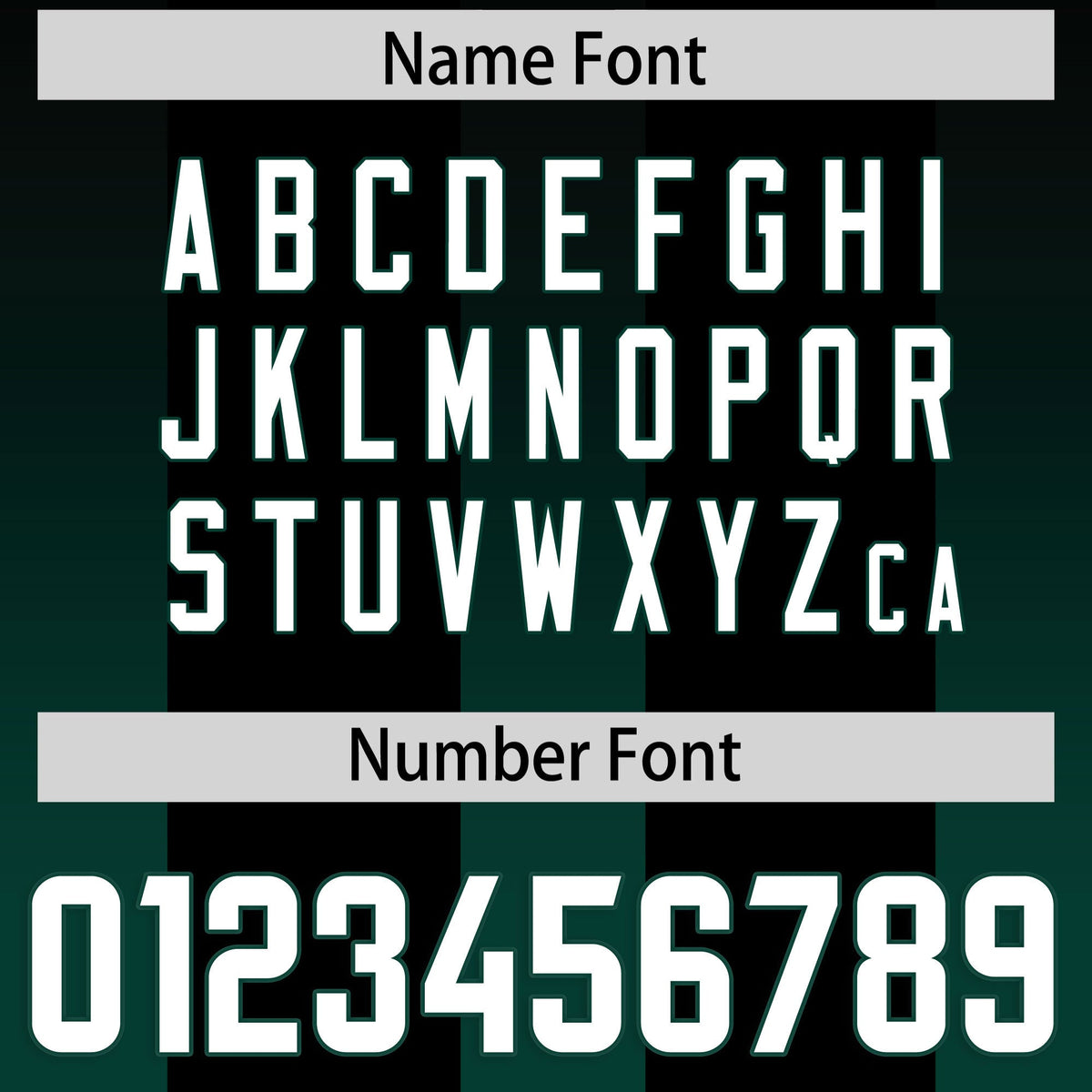 Custom Black Midnight Green Vertical Width Stripe Gradient Fashion Personalized Team American Football Jersey