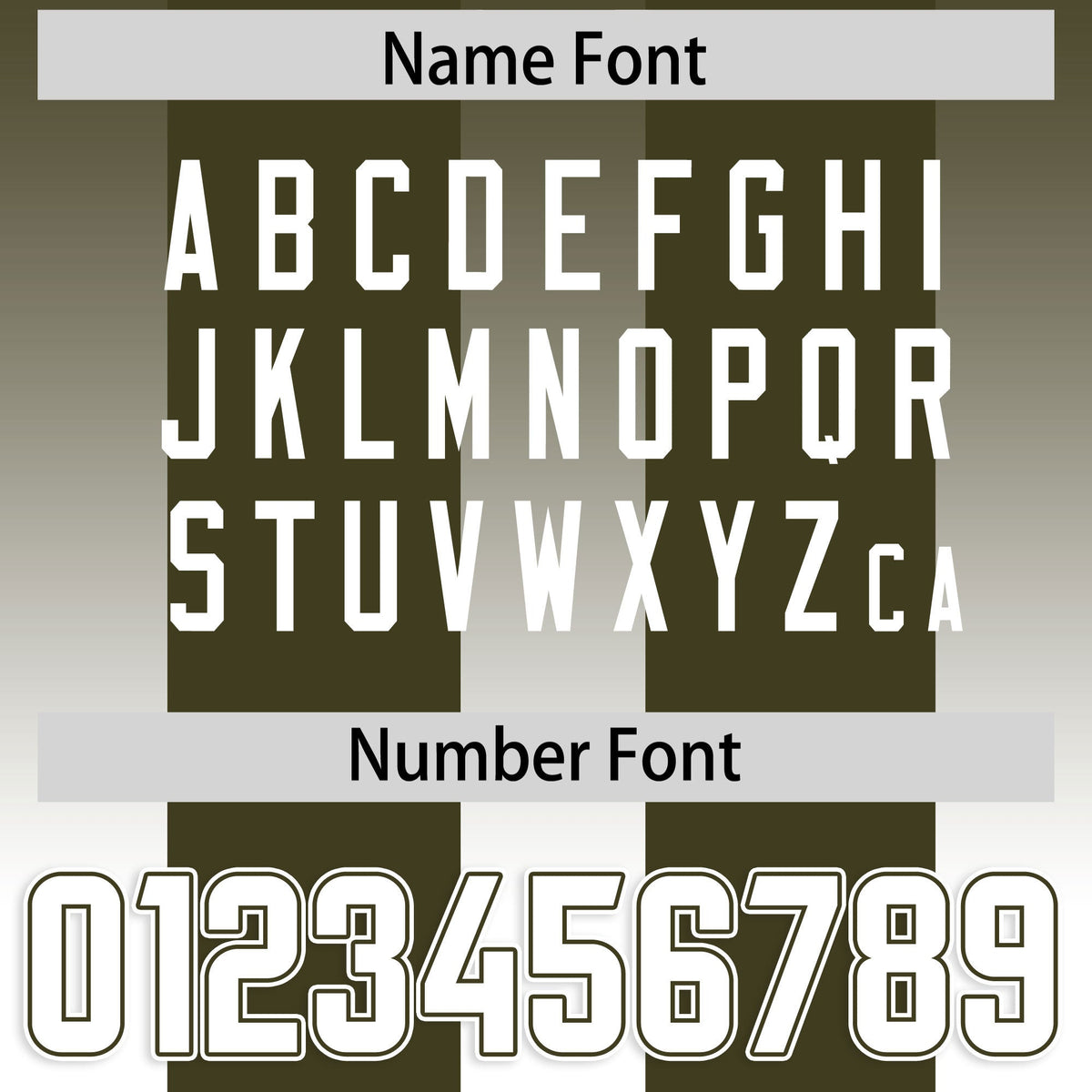 Custom Olive White Vertical Width Stripe Gradient Fashion Personalized Team American Football Jersey