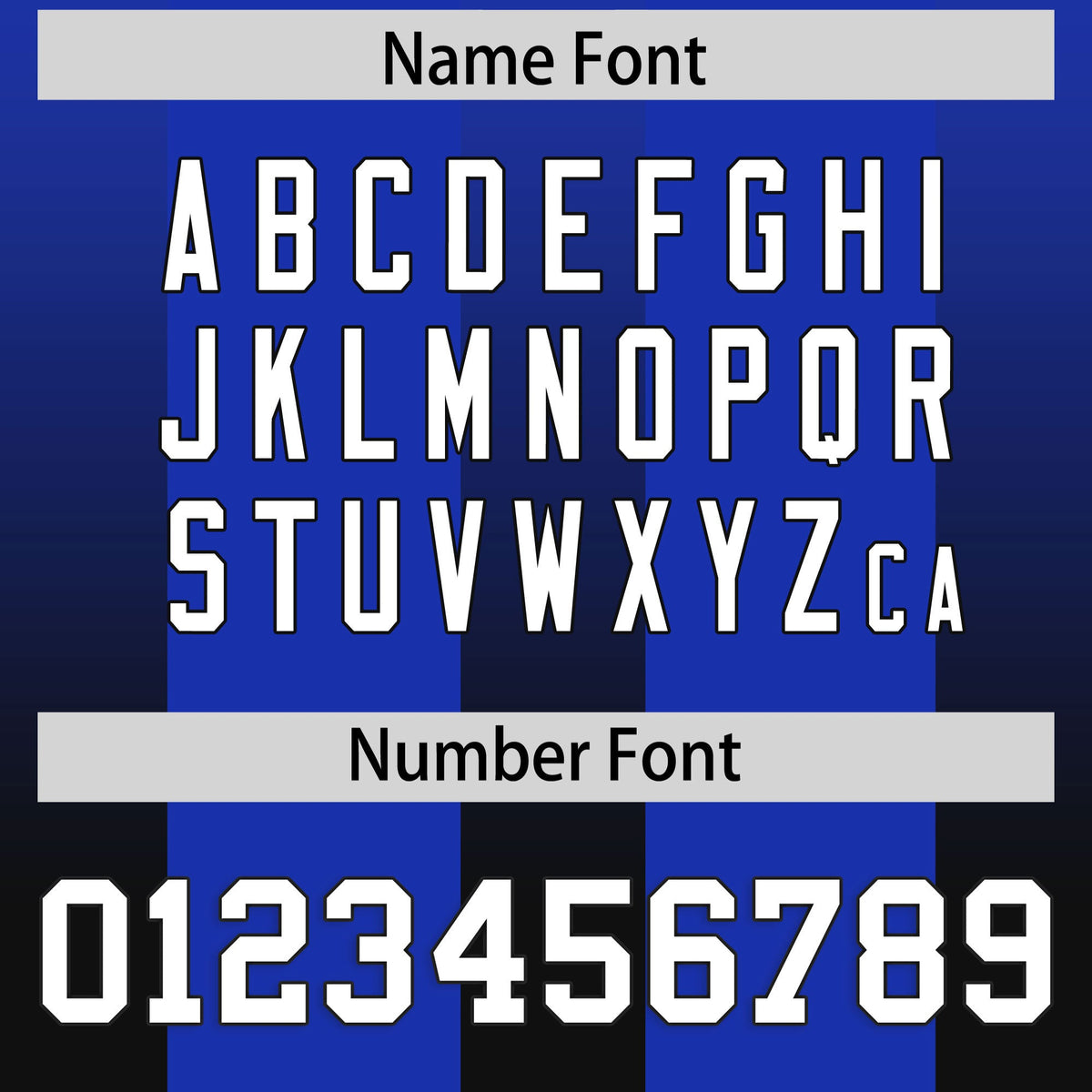 Custom Royal Black Vertical Width Stripe Gradient Fashion Personalized Team American Football Jersey