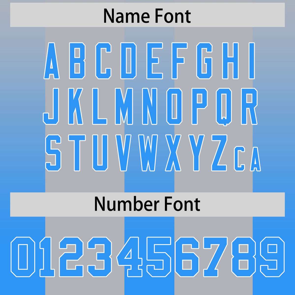 Custom Gray Light Blue Vertical Width Stripe Gradient Fashion Personalized Team American Football Jersey