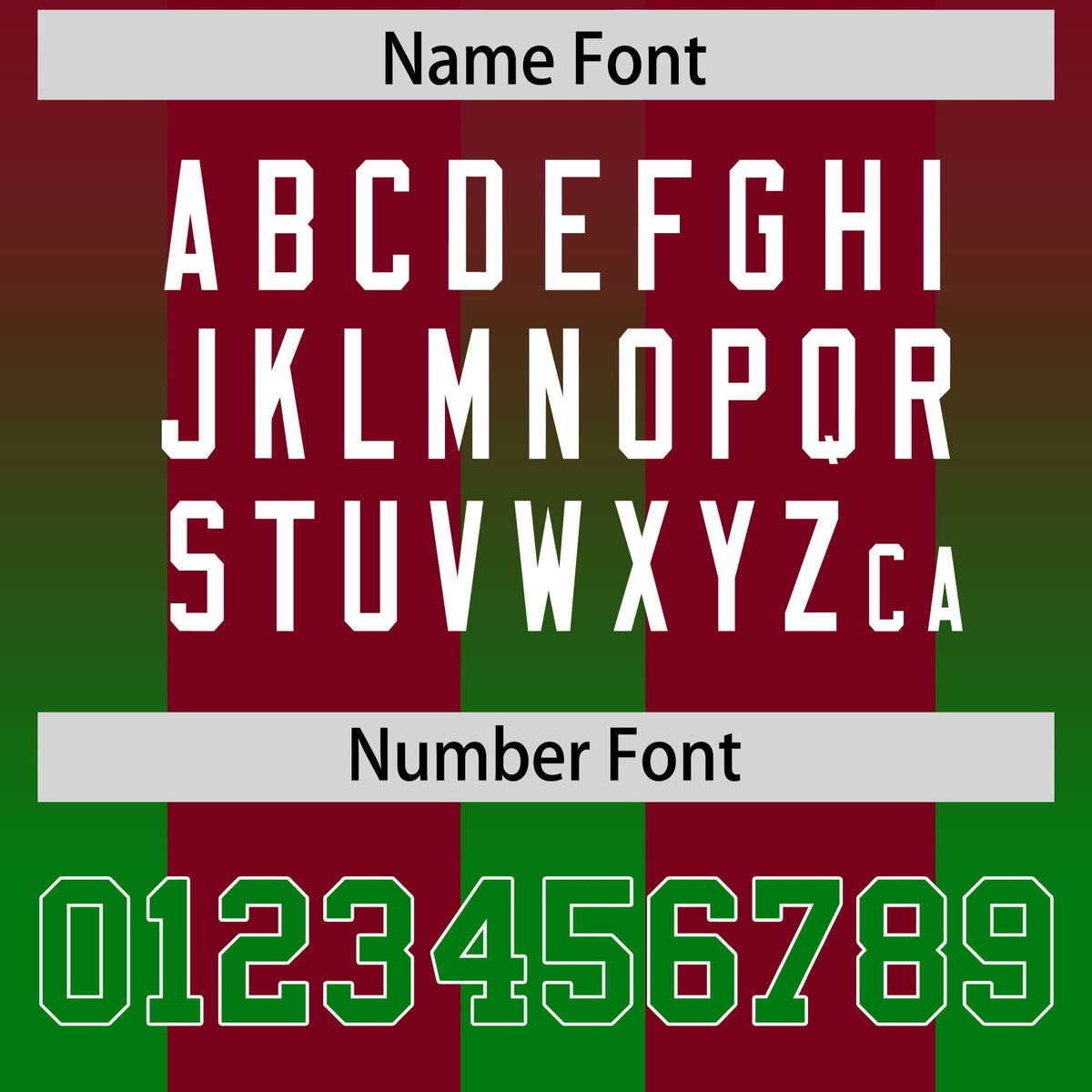 Custom Cardinal Kelly Green Vertical Width Stripe Gradient Fashion Personalized Team American Football Jersey