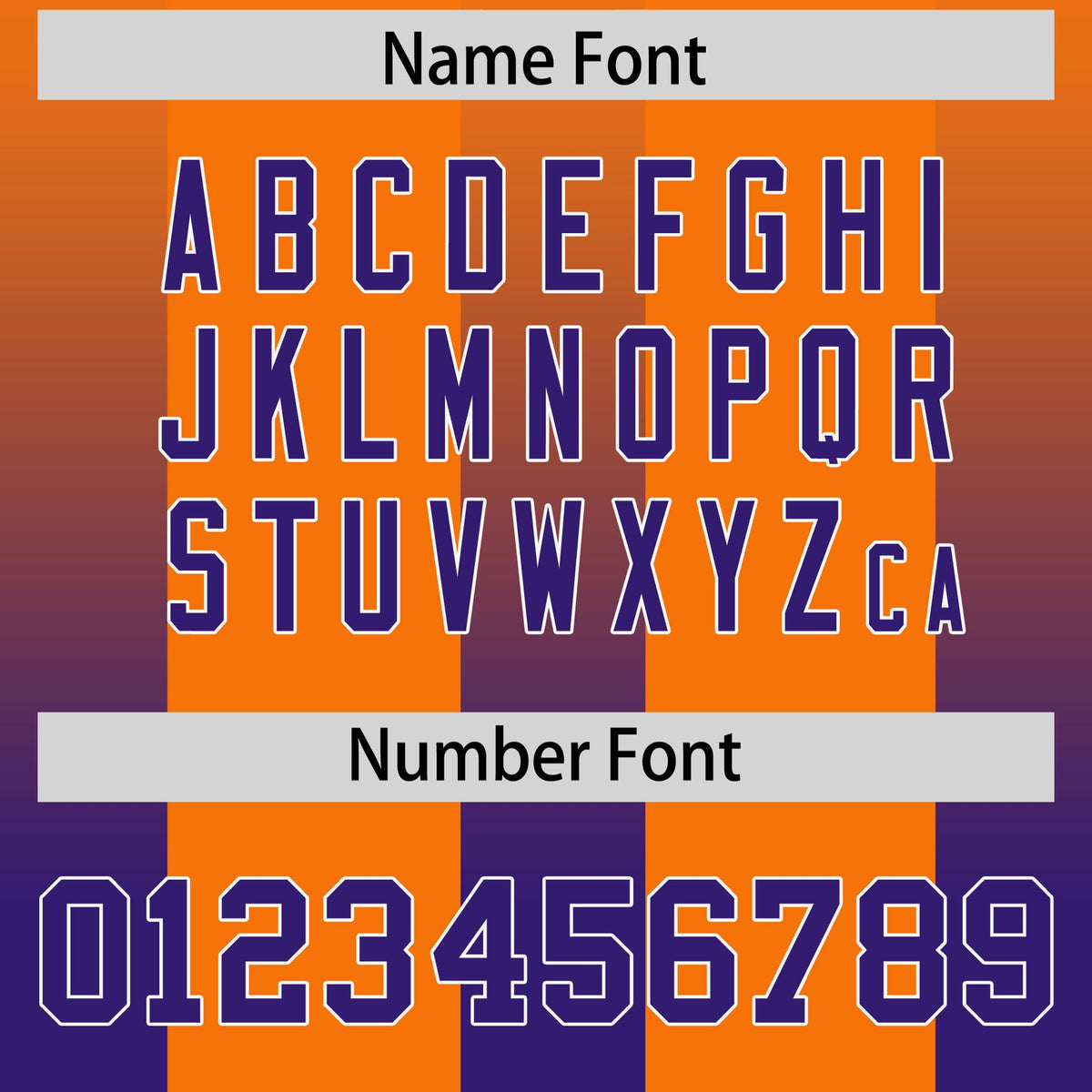 Custom Orange Purple Vertical Width Stripe Gradient Fashion Personalized Team American Football Jersey