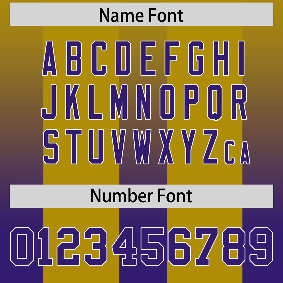 Custom Old Gold Purple Vertical Width Stripe Gradient Fashion Personalized Team American Football Jersey